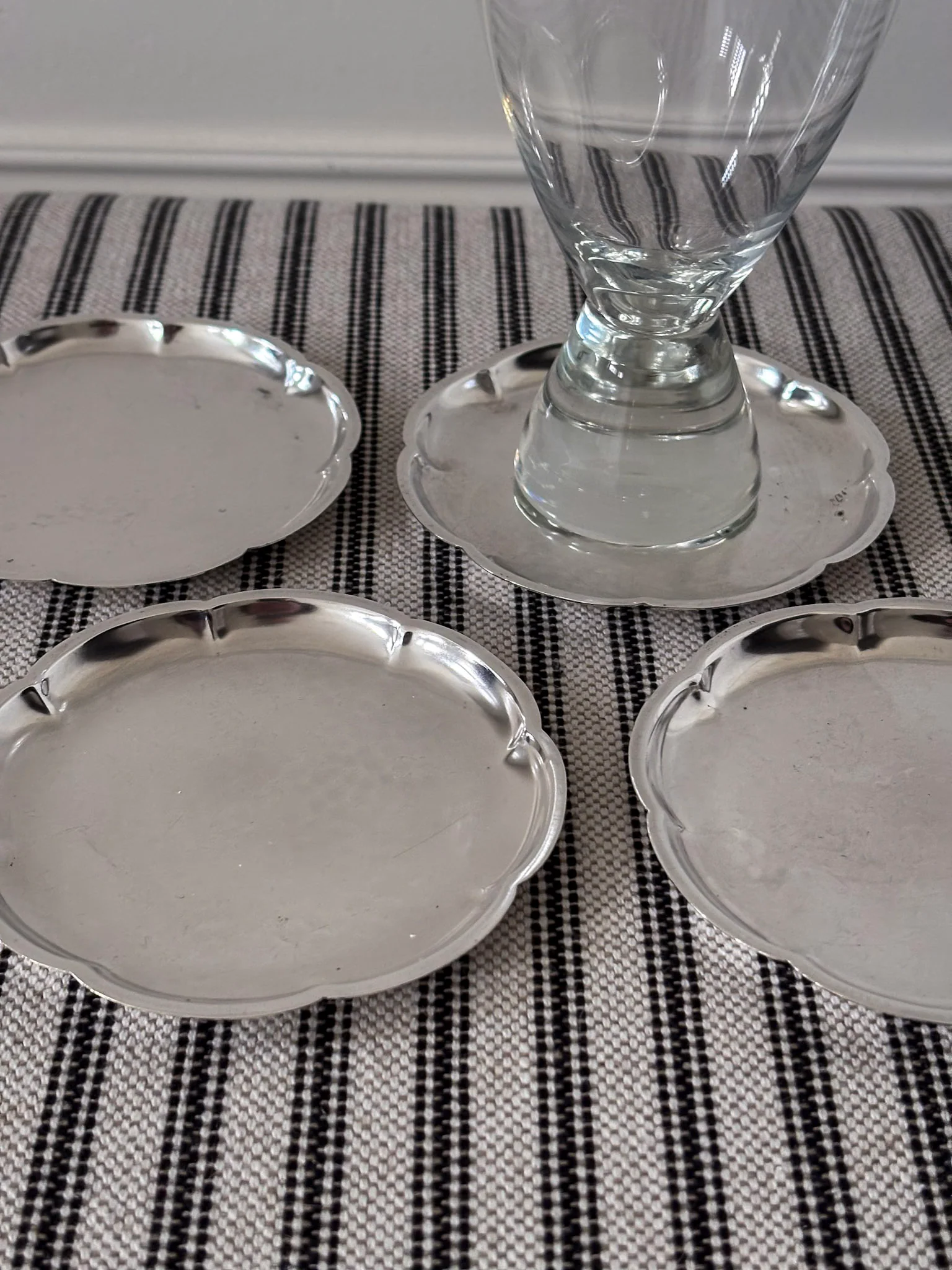 Silver-Plated Scalloped Edge Coasters - Set of Four - Image 7