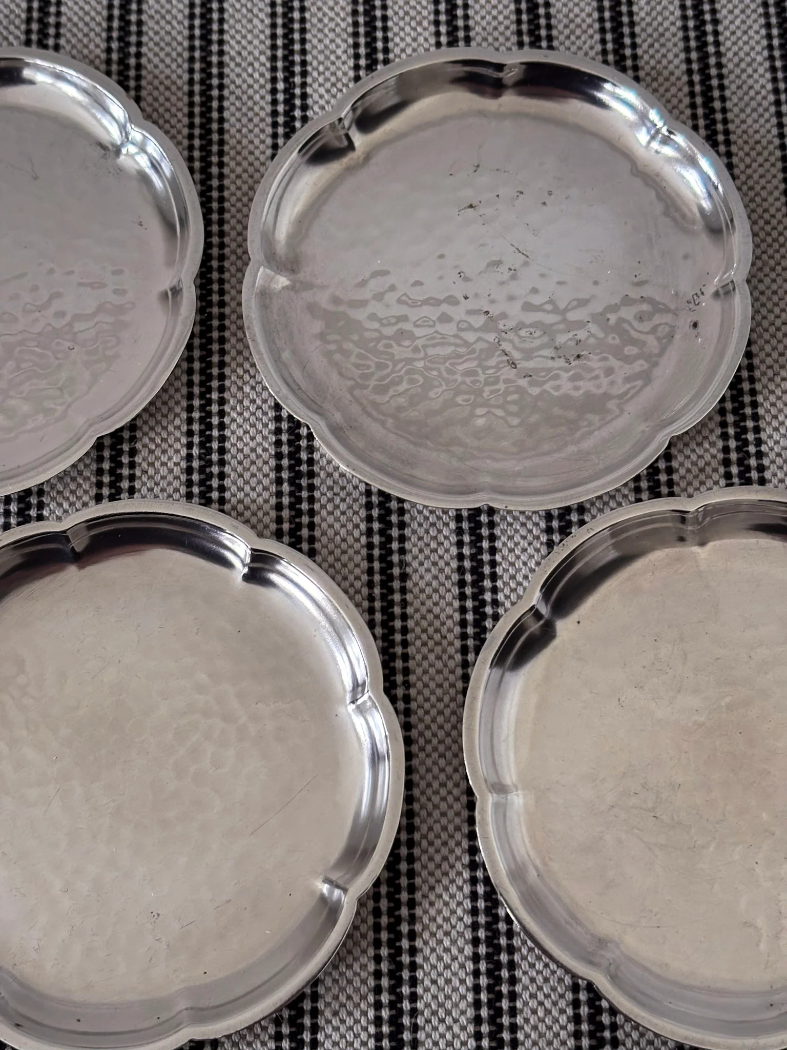 Silver-Plated Scalloped Edge Coasters - Set of Four - Image 8