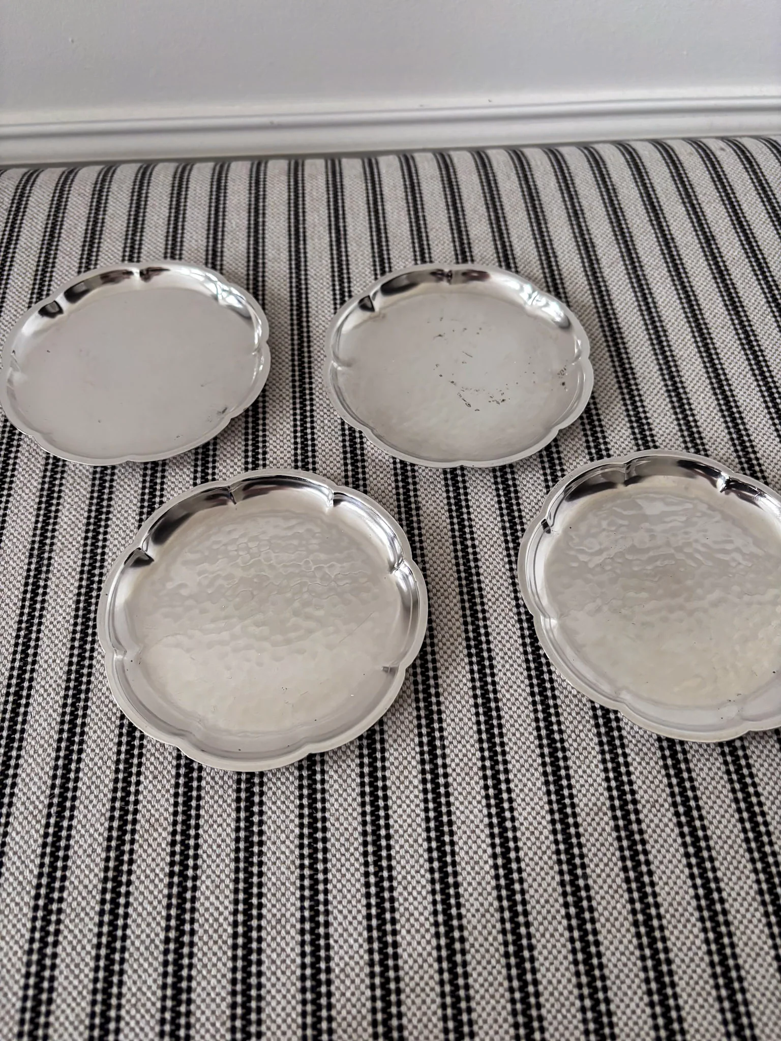 Silver-Plated Scalloped Edge Coasters - Set of Four - Image 9