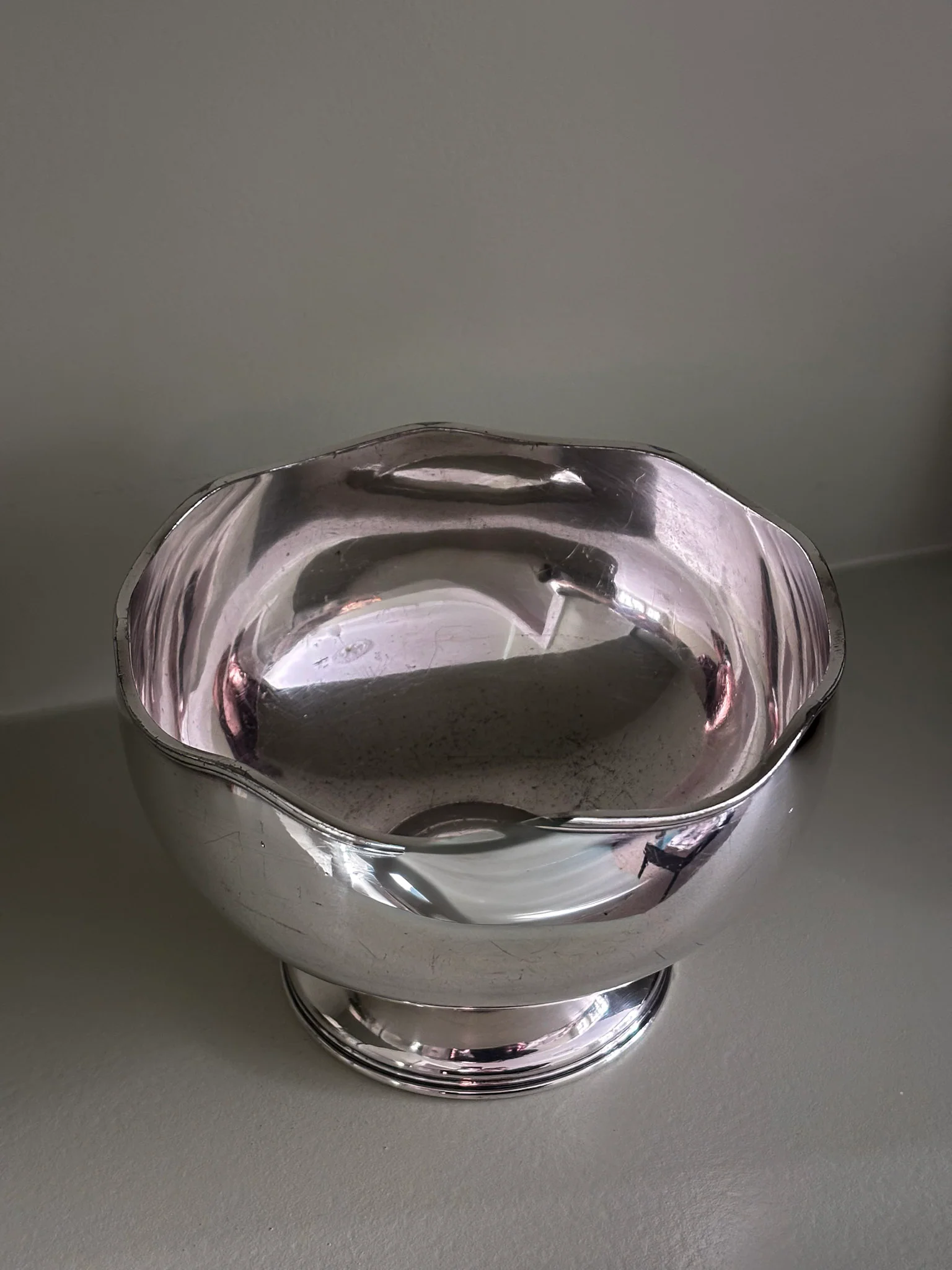Silver-Plated Scalloped Footed Bowl - Image 2