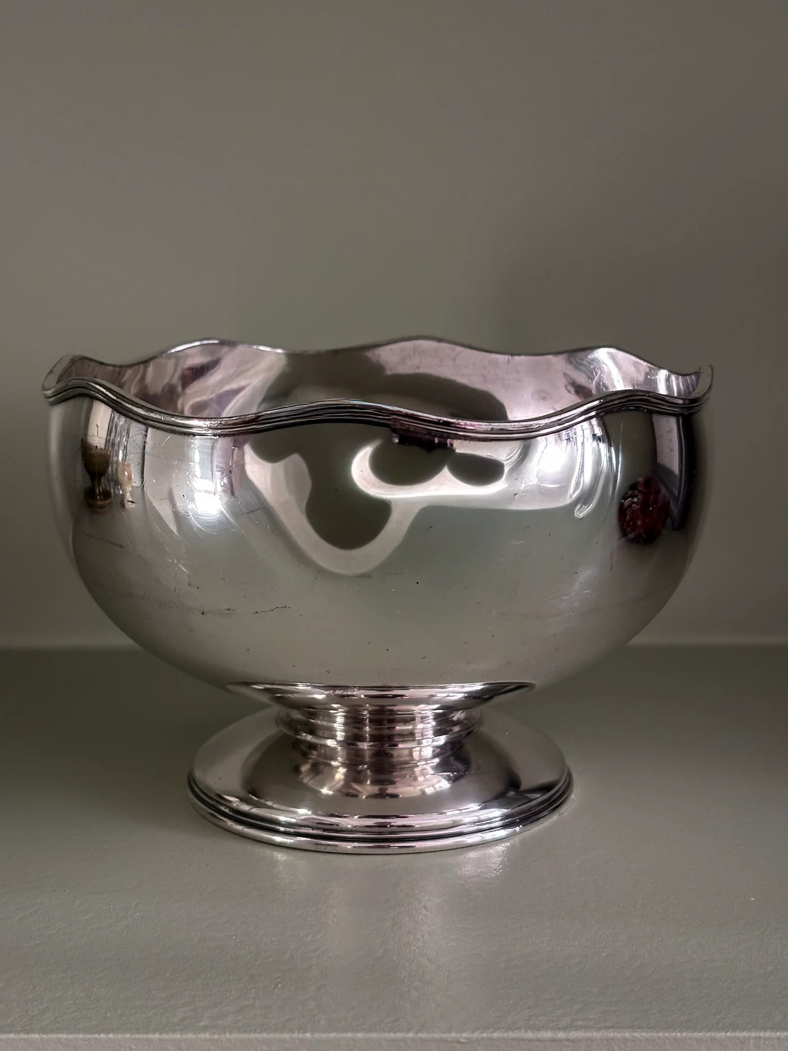 Silver-Plated Scalloped Footed Bowl - Image 3