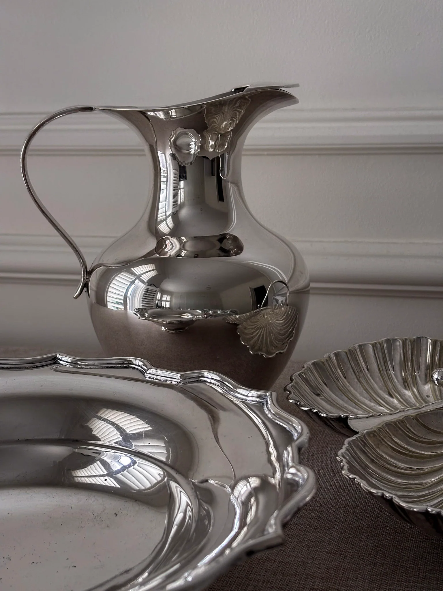 Silver-Plated Sculptural Jug - Image 5