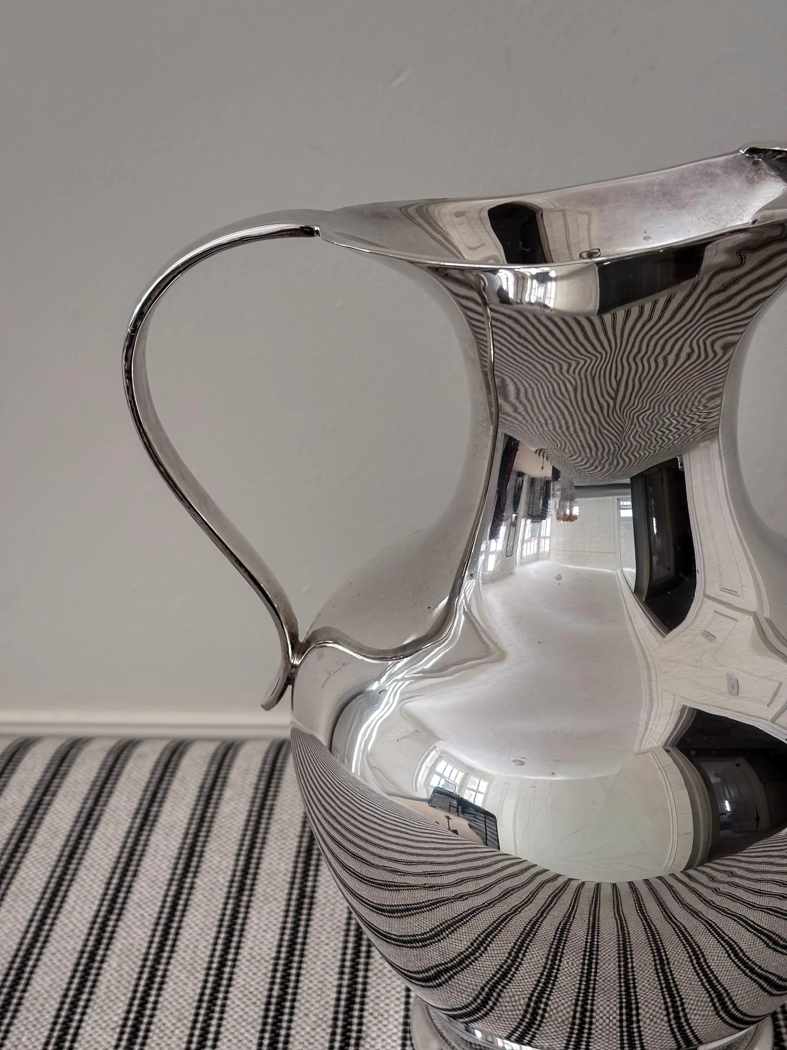 Silver-Plated Sculptural Jug - Image 8