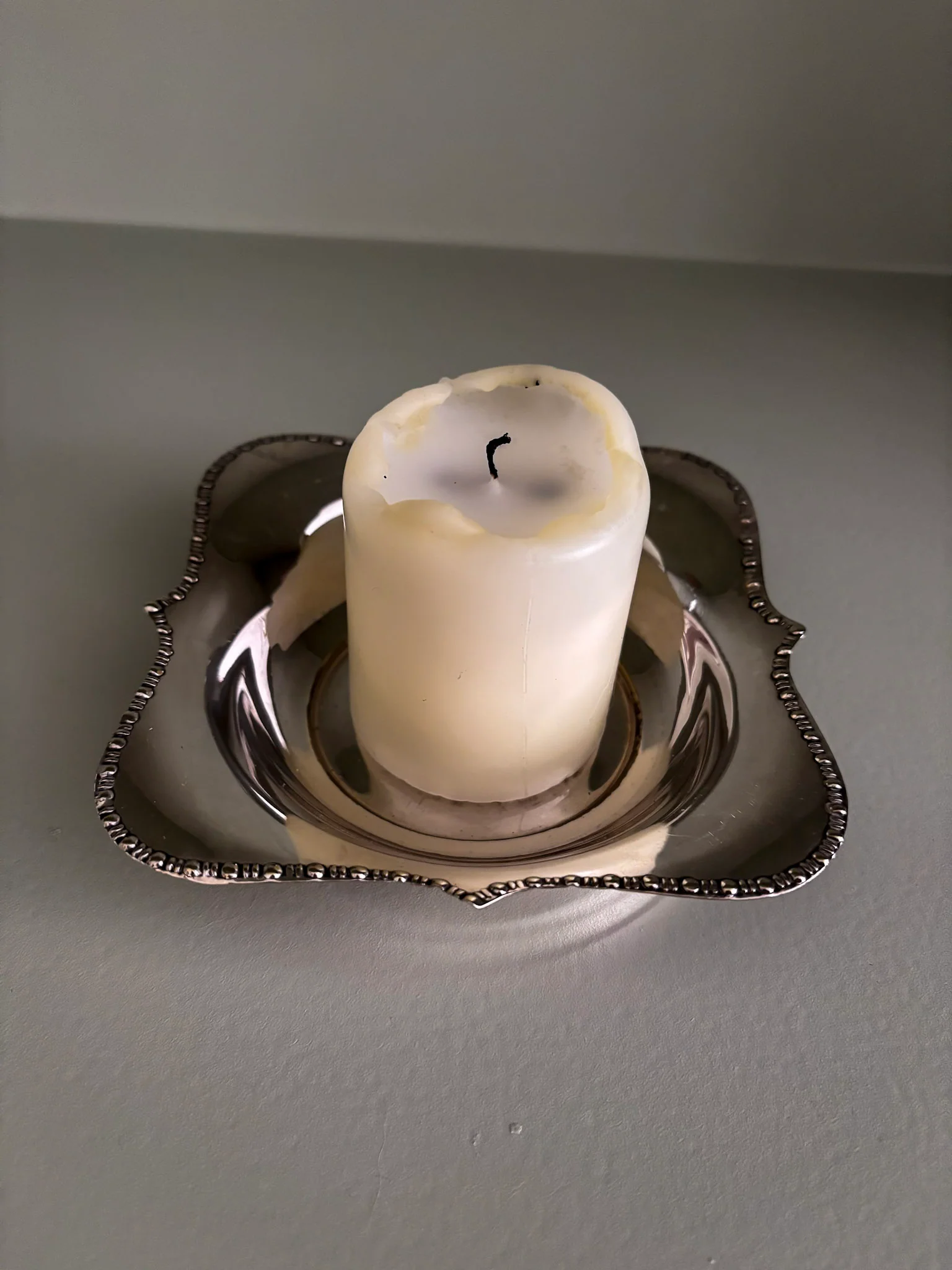 Silver Plated Trinket Dish or Candle Holder - Image 3