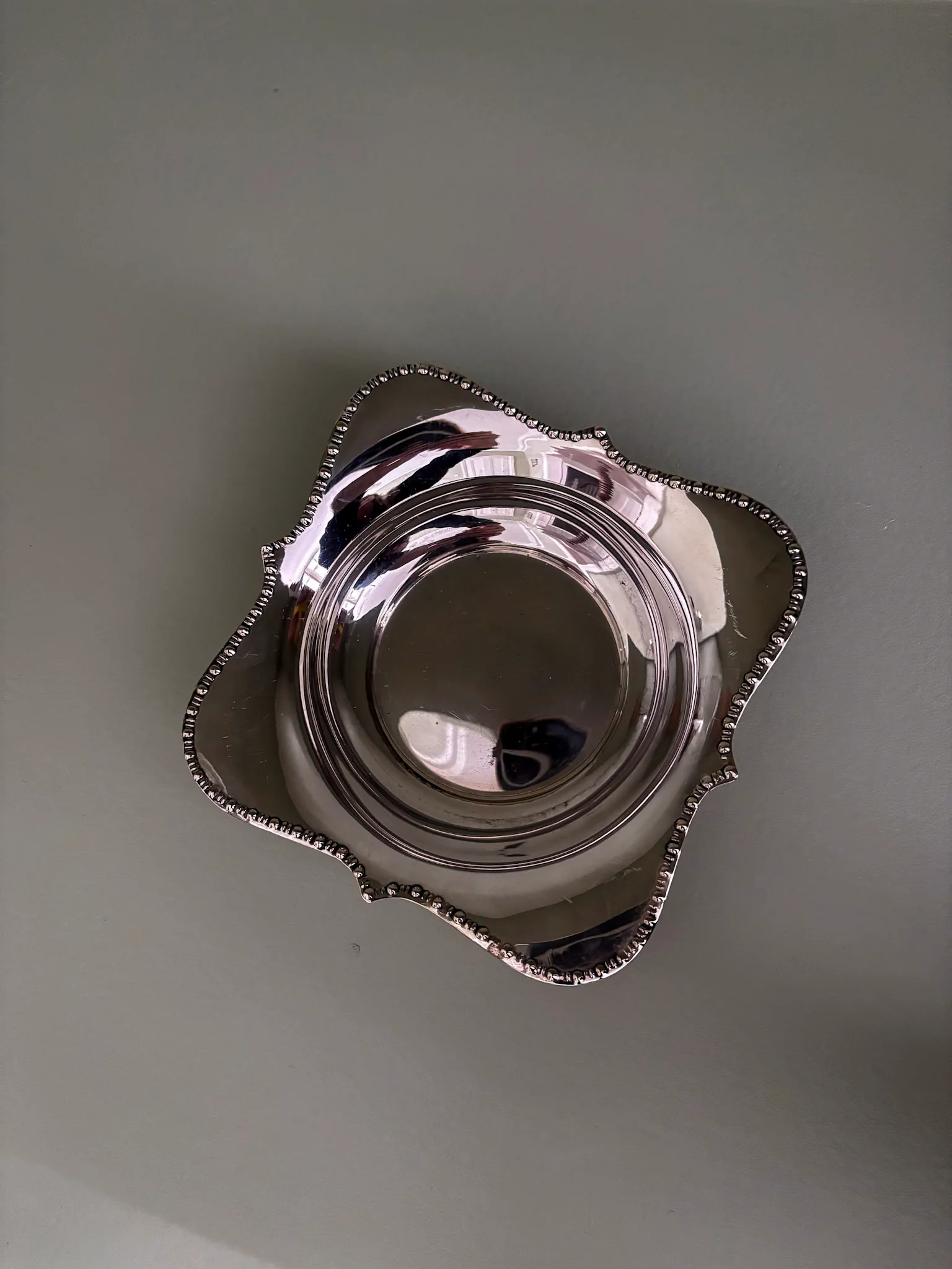 Silver Plated Trinket Dish or Candle Holder - Image 4