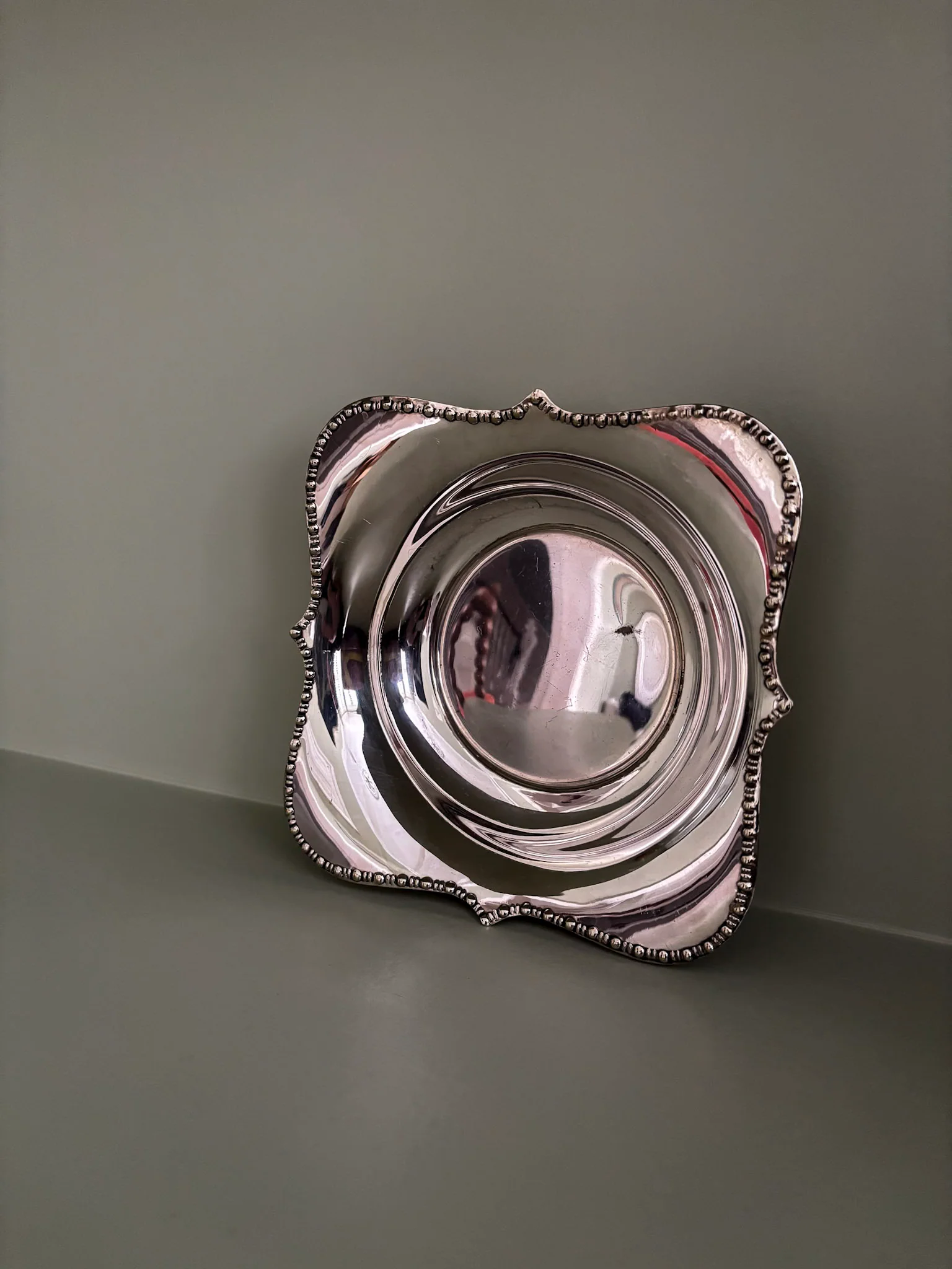 Silver Plated Trinket Dish or Candle Holder - Image 5