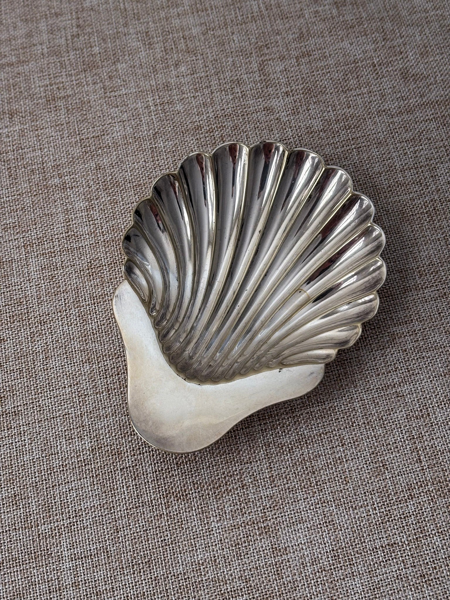 Vintage Silver Shell Trinket Dish | Scallop Shell Catchall Dish - Image 3