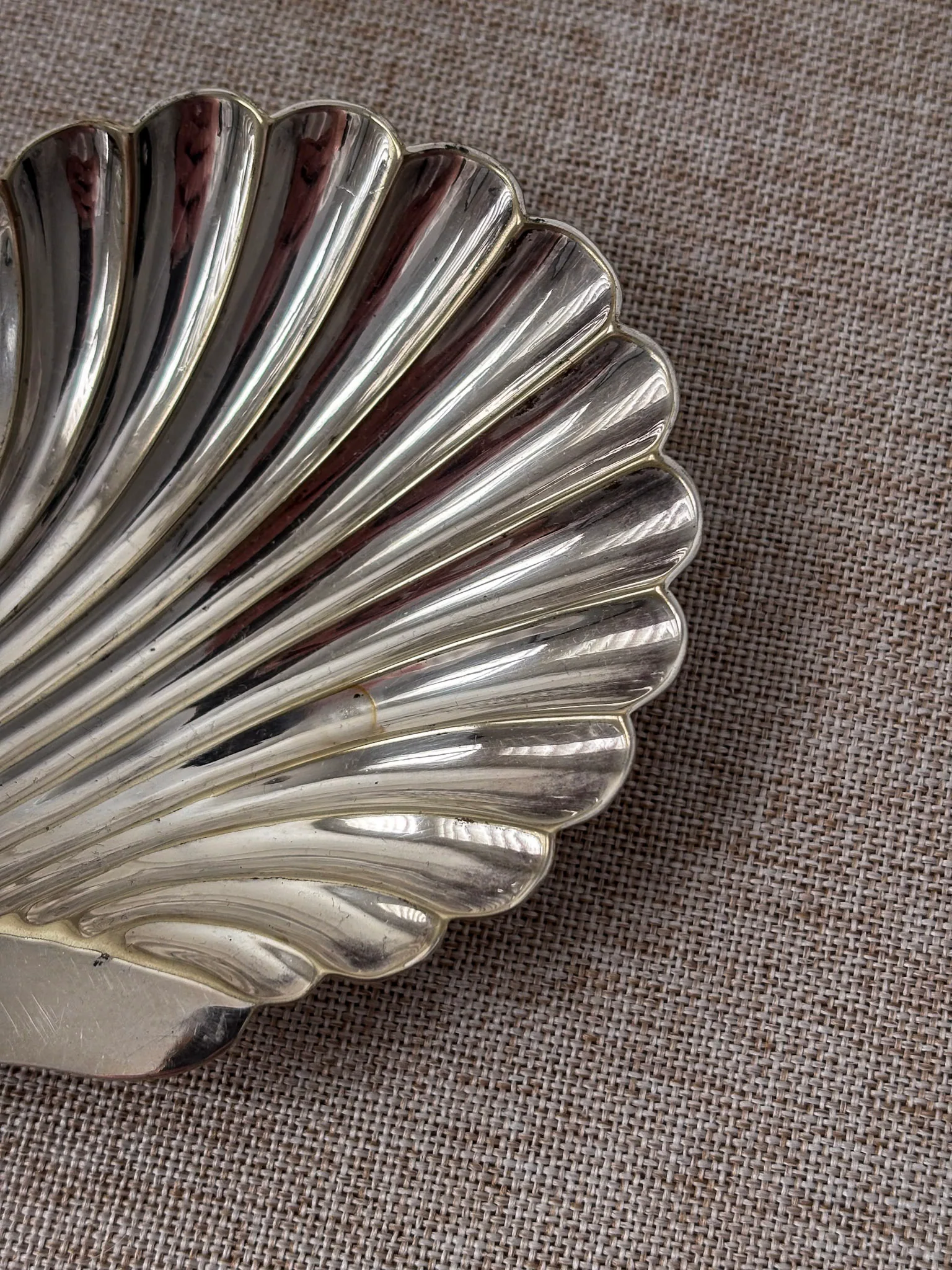 Vintage Silver Shell Trinket Dish | Scallop Shell Catchall Dish - Image 4