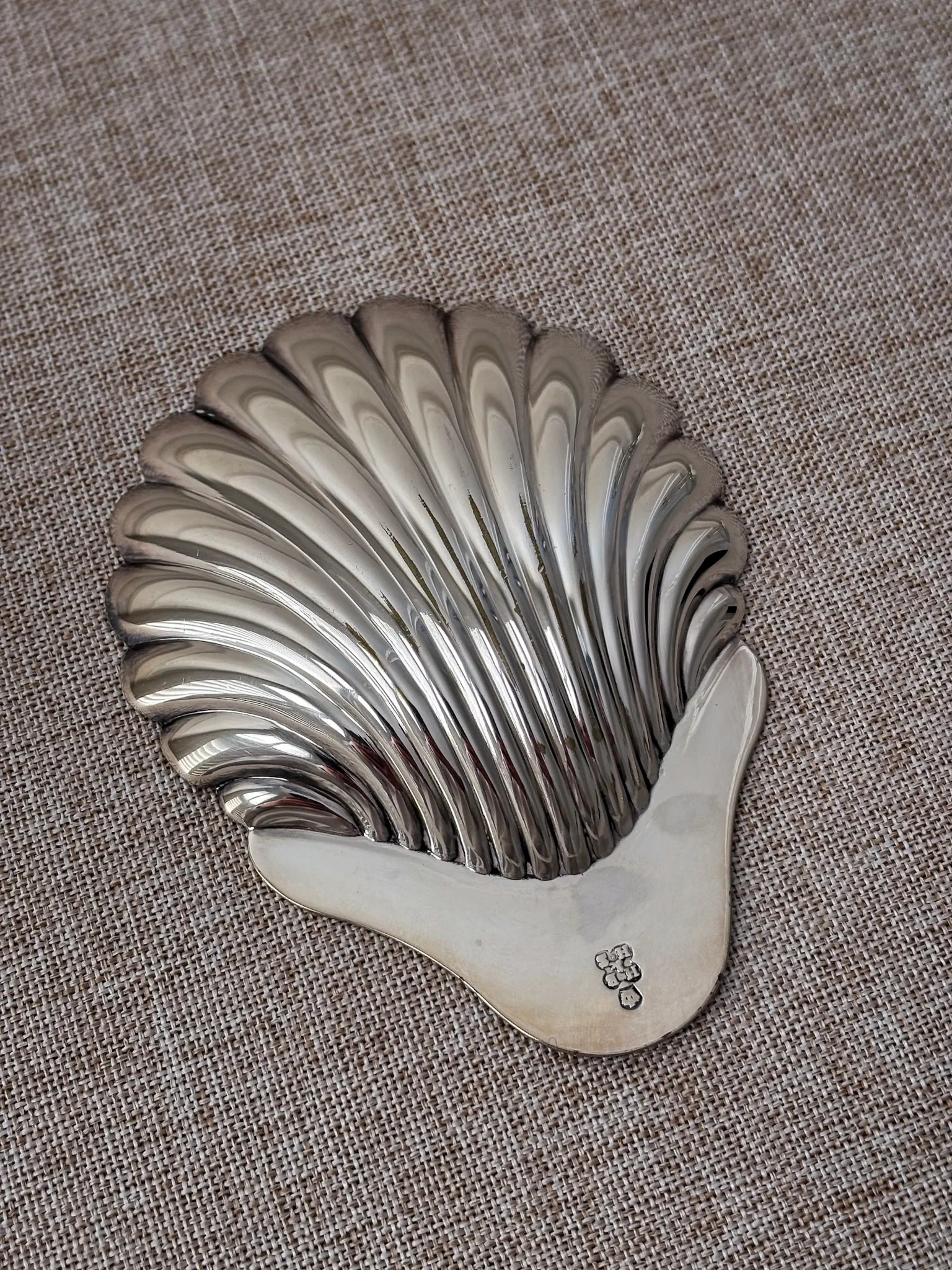 Vintage Silver Shell Trinket Dish | Scallop Shell Catchall Dish - Image 6