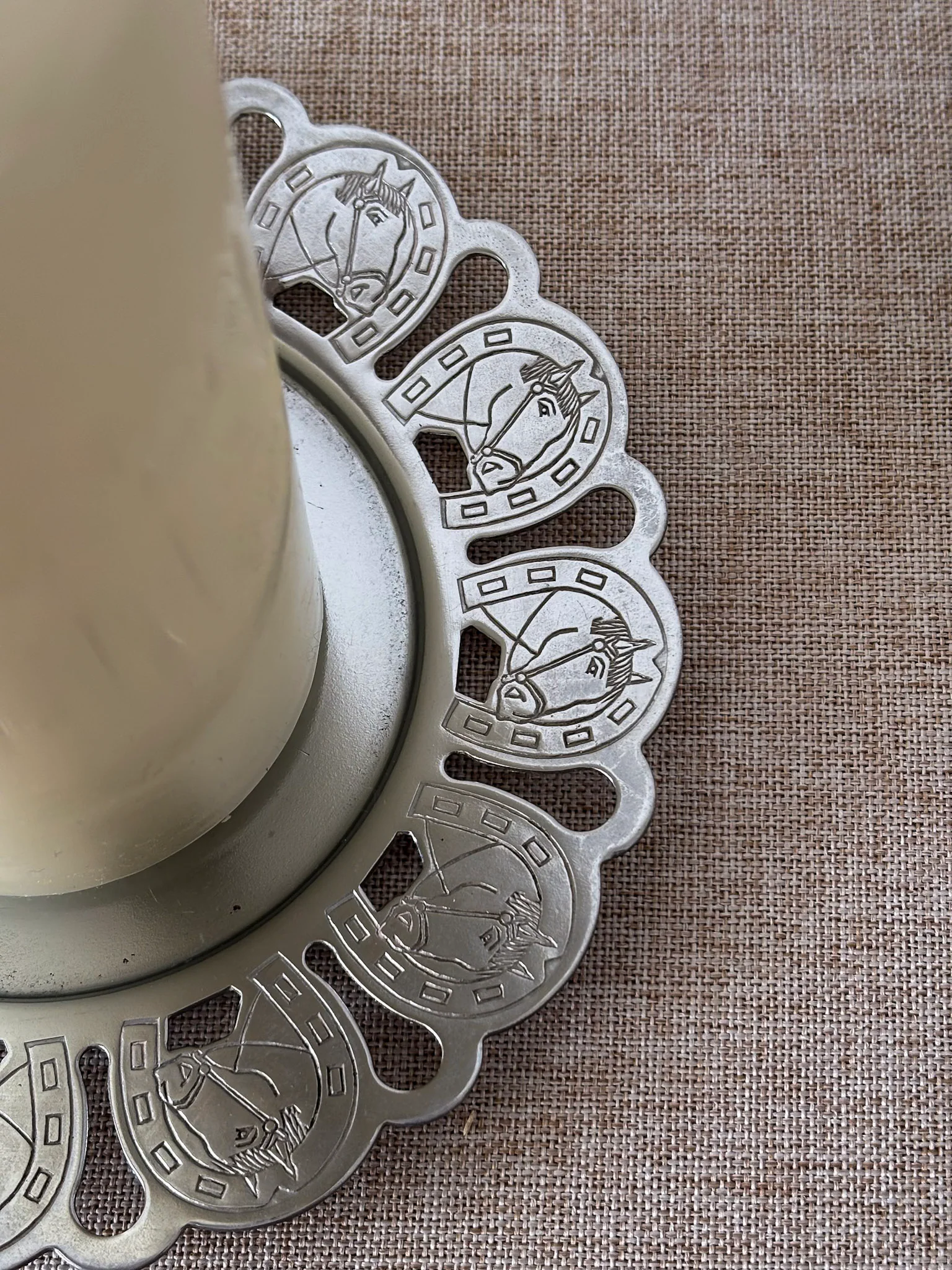 Silver-Tone Horseshoe Trinket Tray / Candle Plate - Image 3