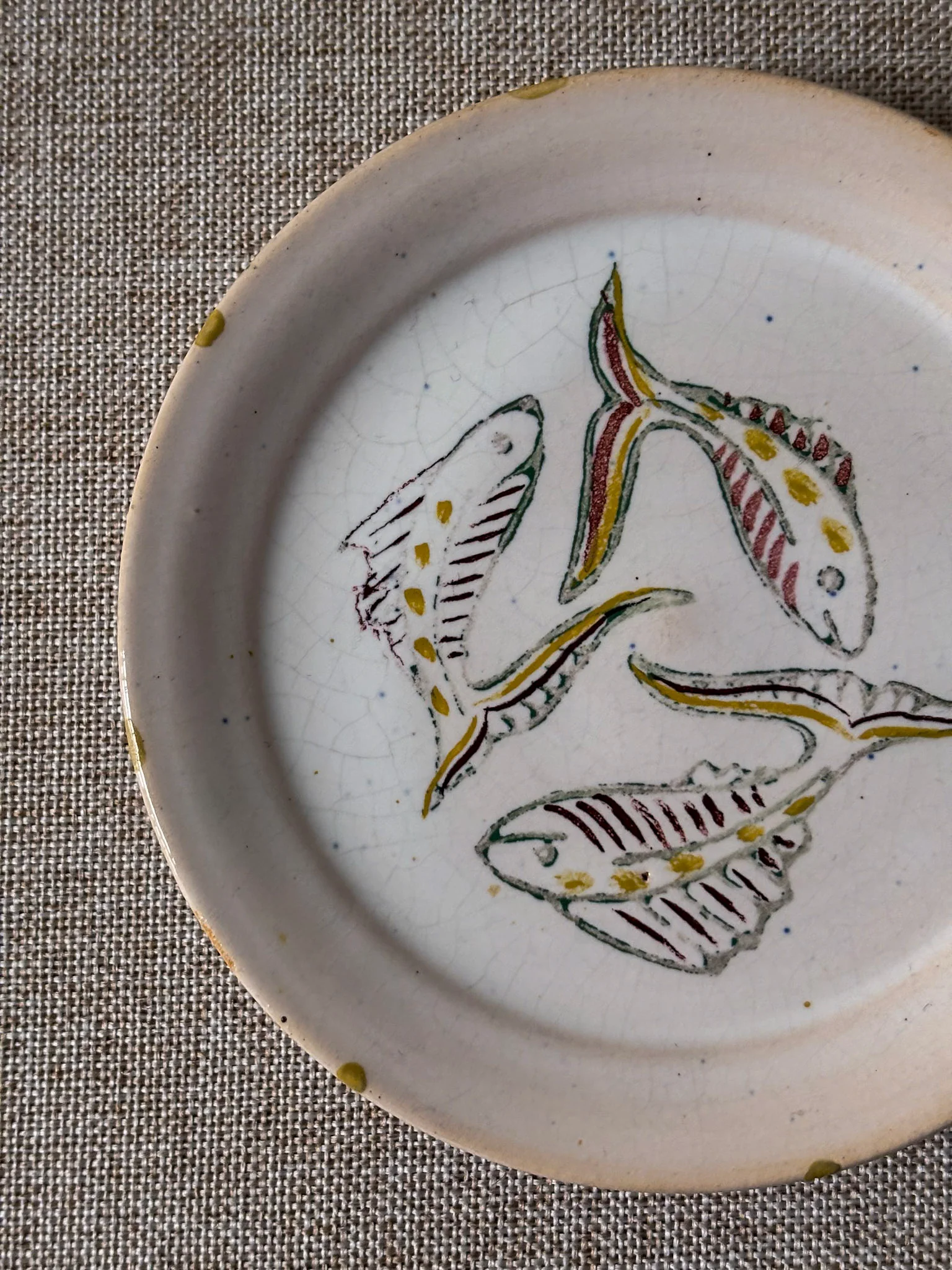 Studio Pottery Hand-Painted Fish Trinket Dish - Image 5