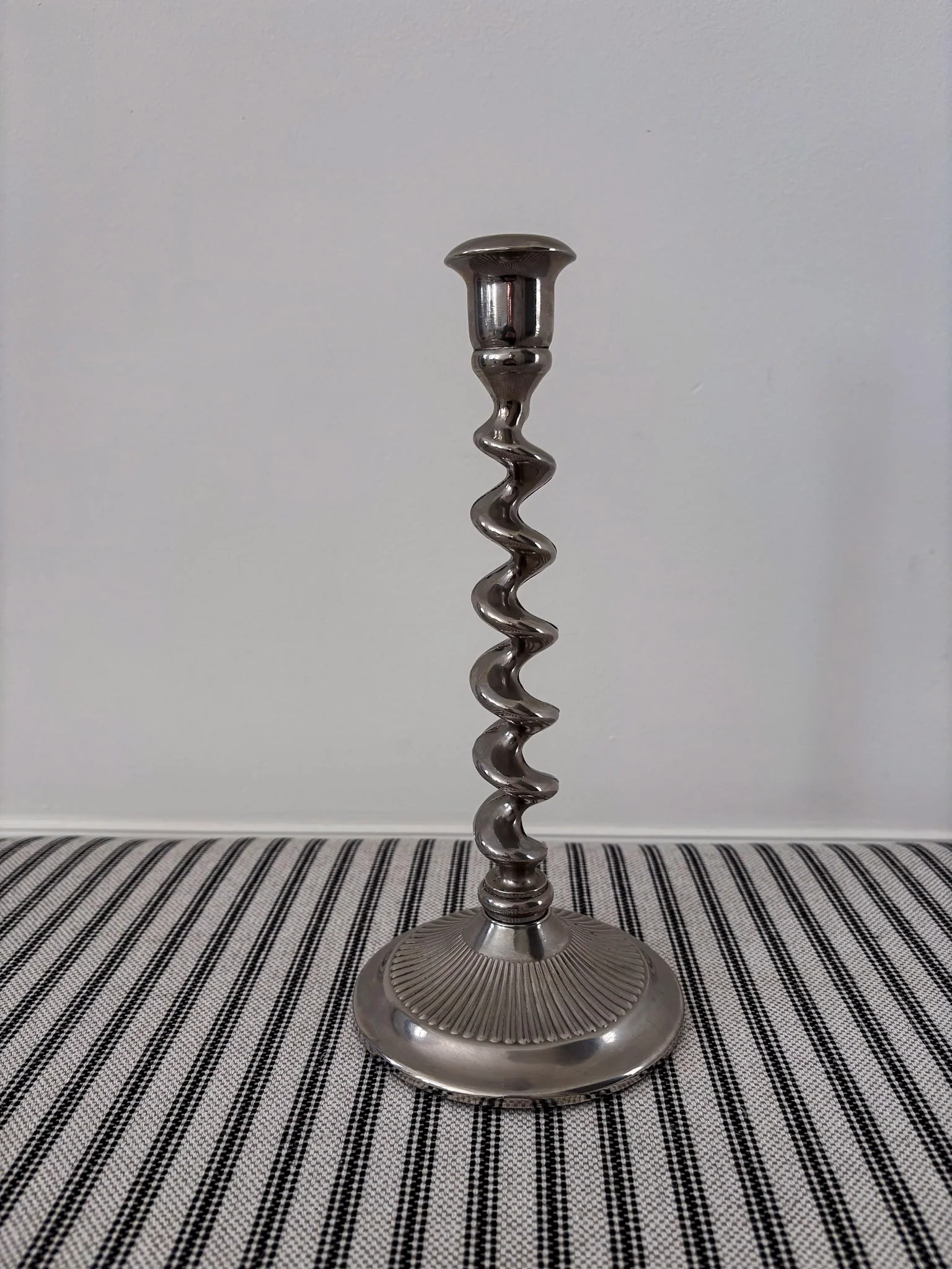 Twist Silver-Plated Brass Candlestick - Image 11