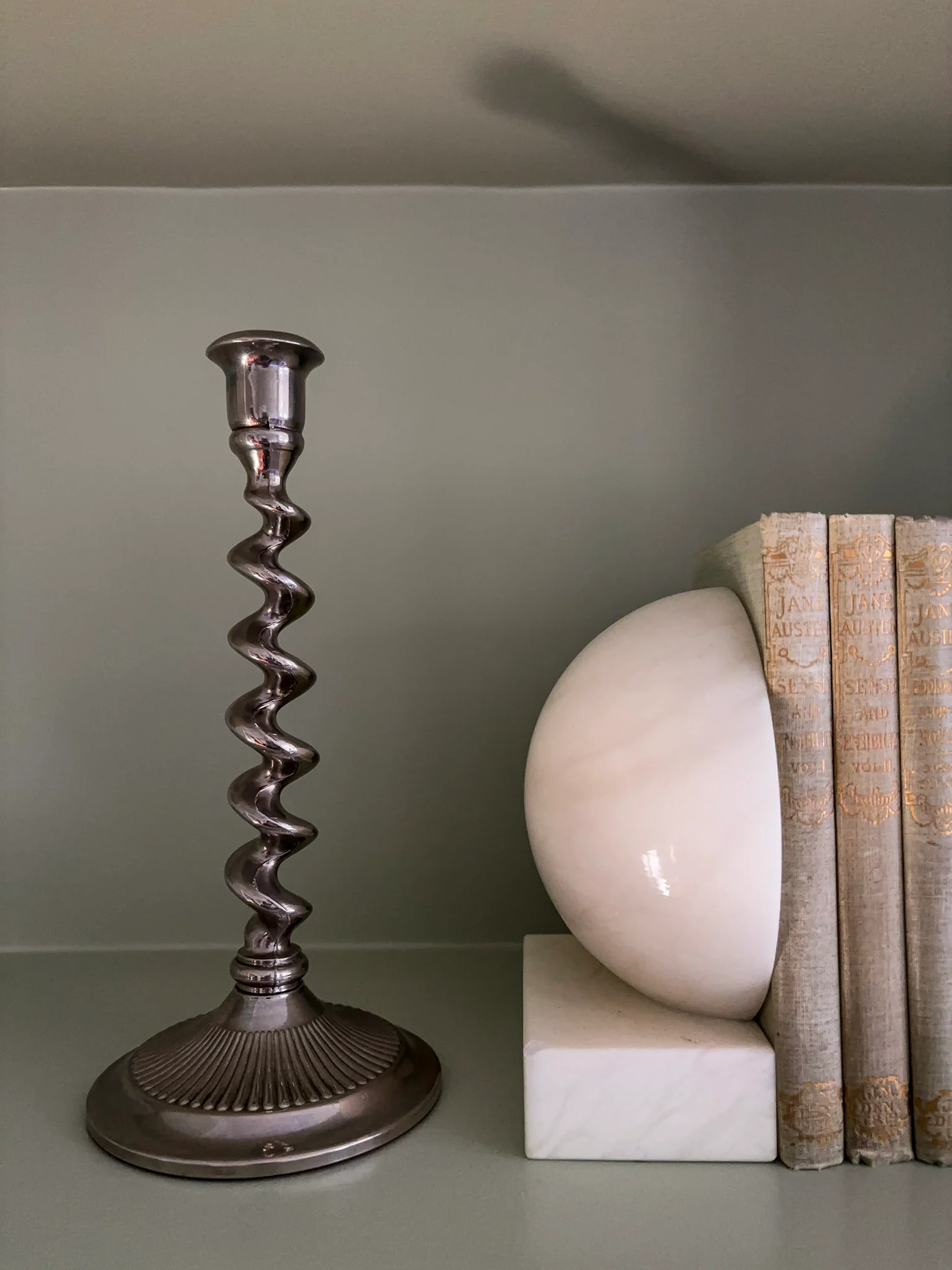 Twist Silver-Plated Brass Candlestick - Image 4