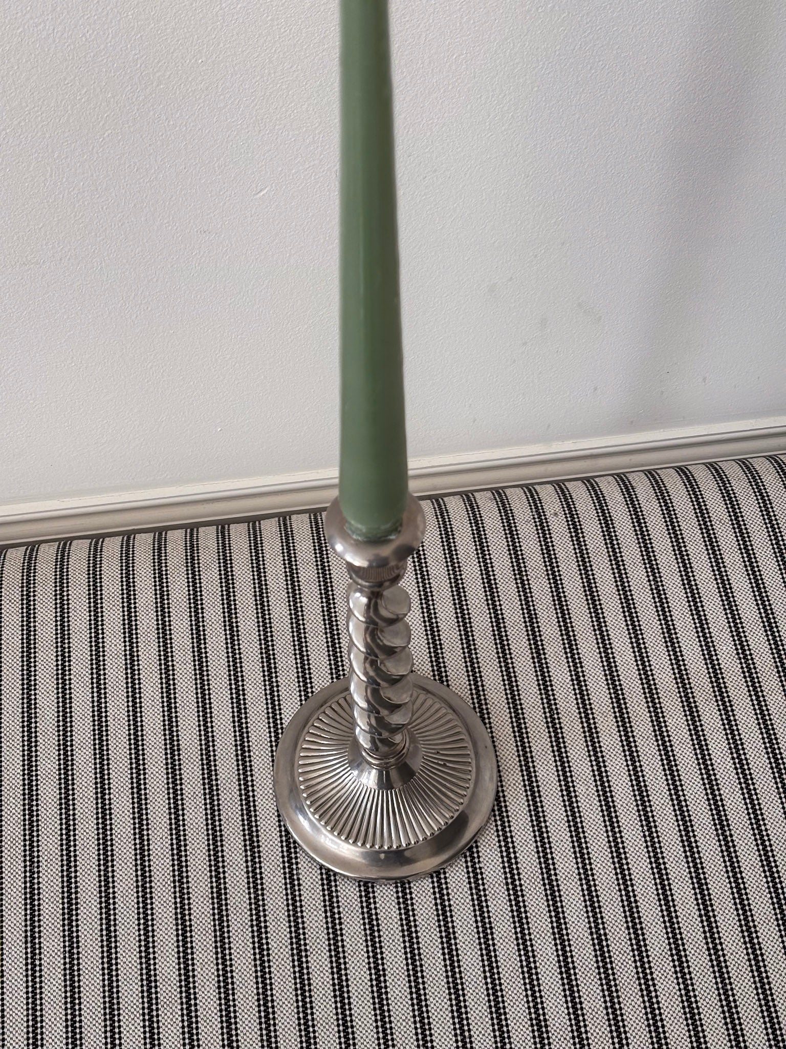Twist Silver-Plated Brass Candlestick - Image 5