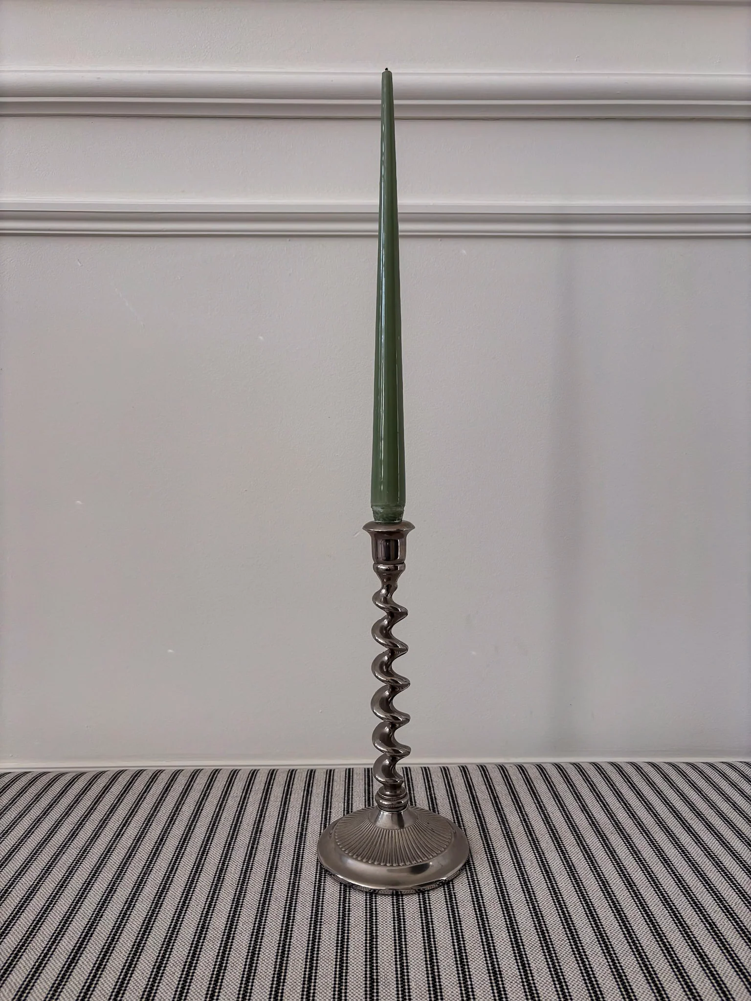 Twist Silver-Plated Brass Candlestick - Image 6
