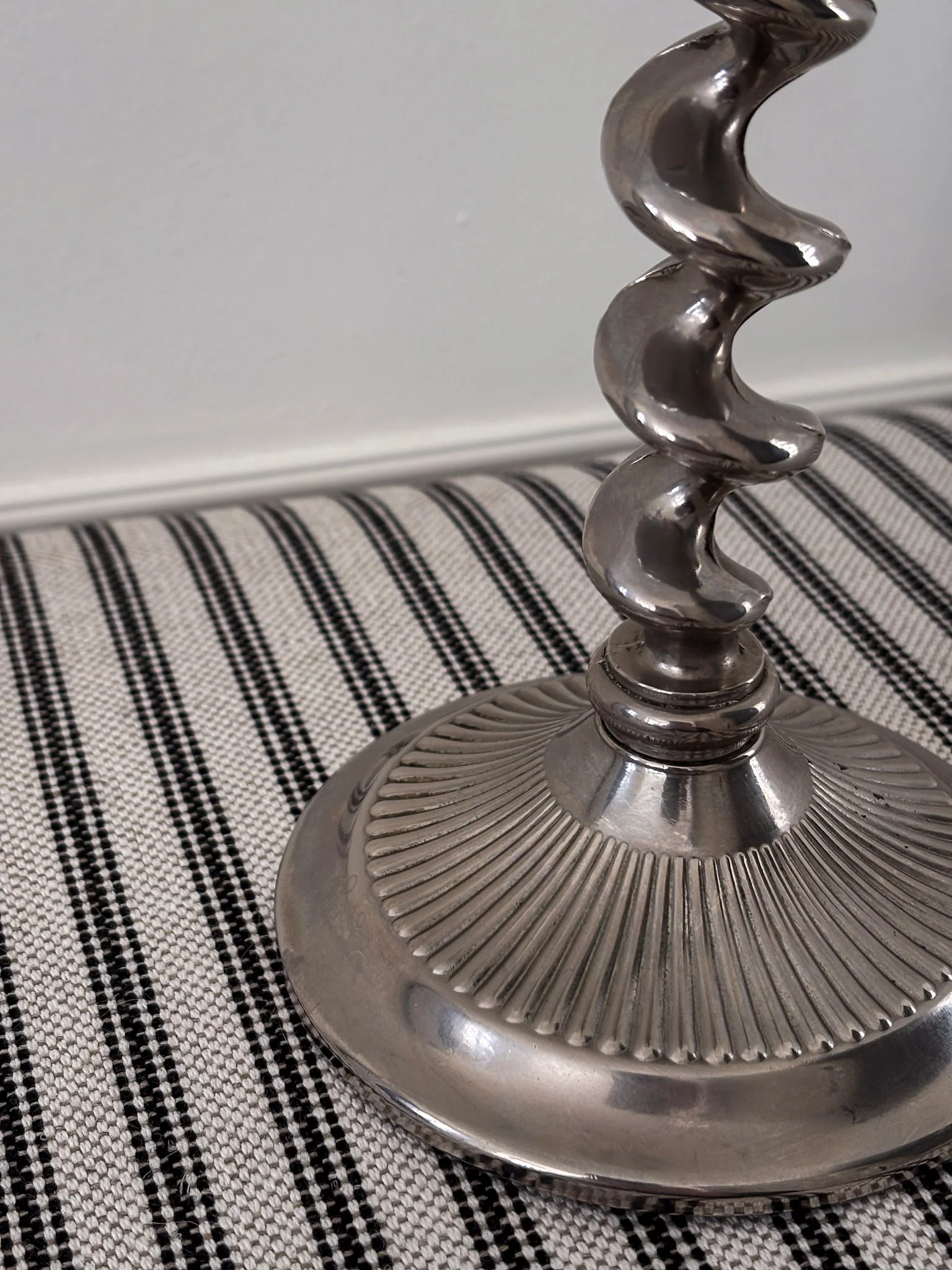 Twist Silver-Plated Brass Candlestick - Image 8