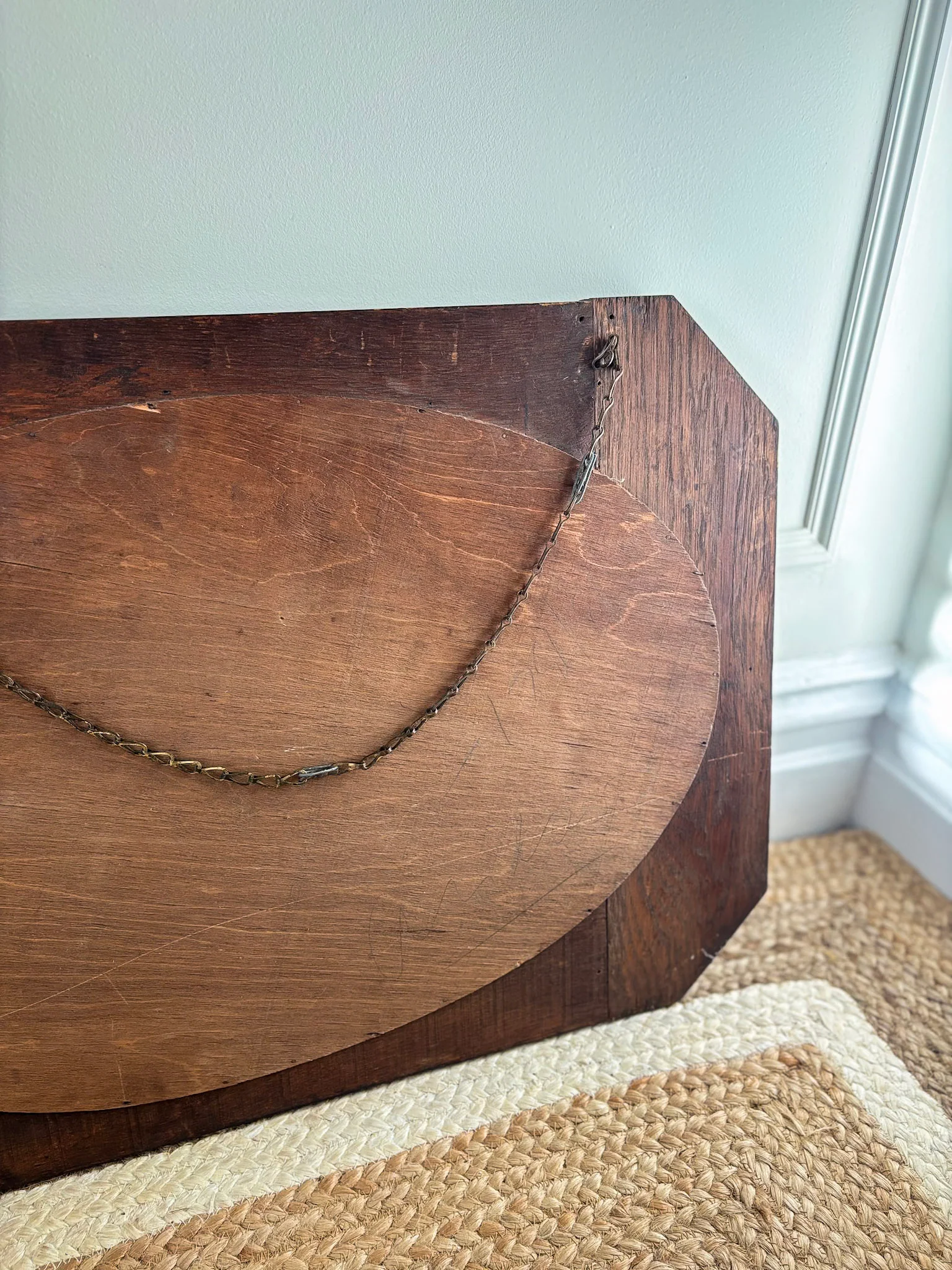 Vintage Beaded-Edge Oak Mirror - Image 9