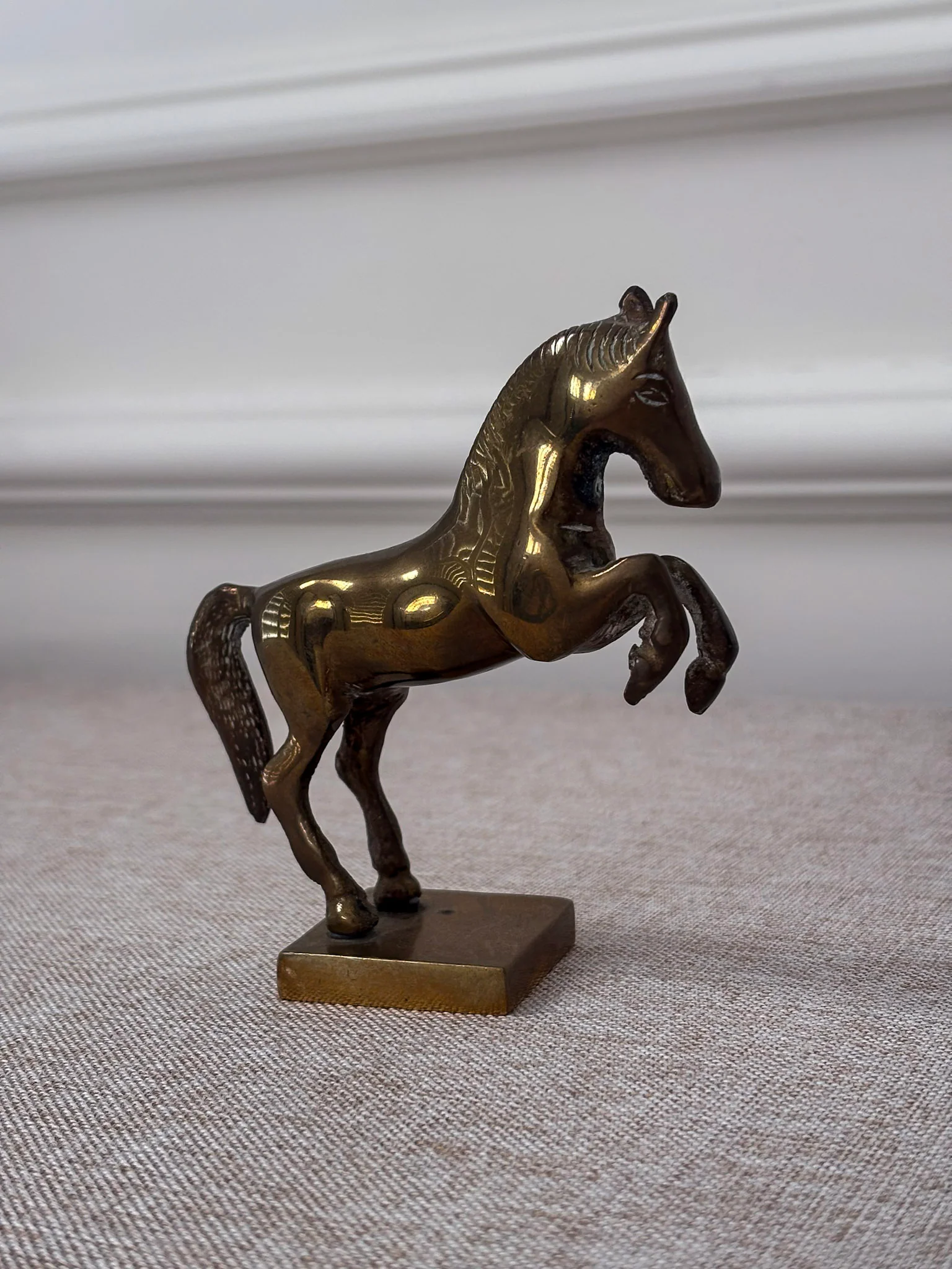 Vintage Brass Horse Bookends - Image 3