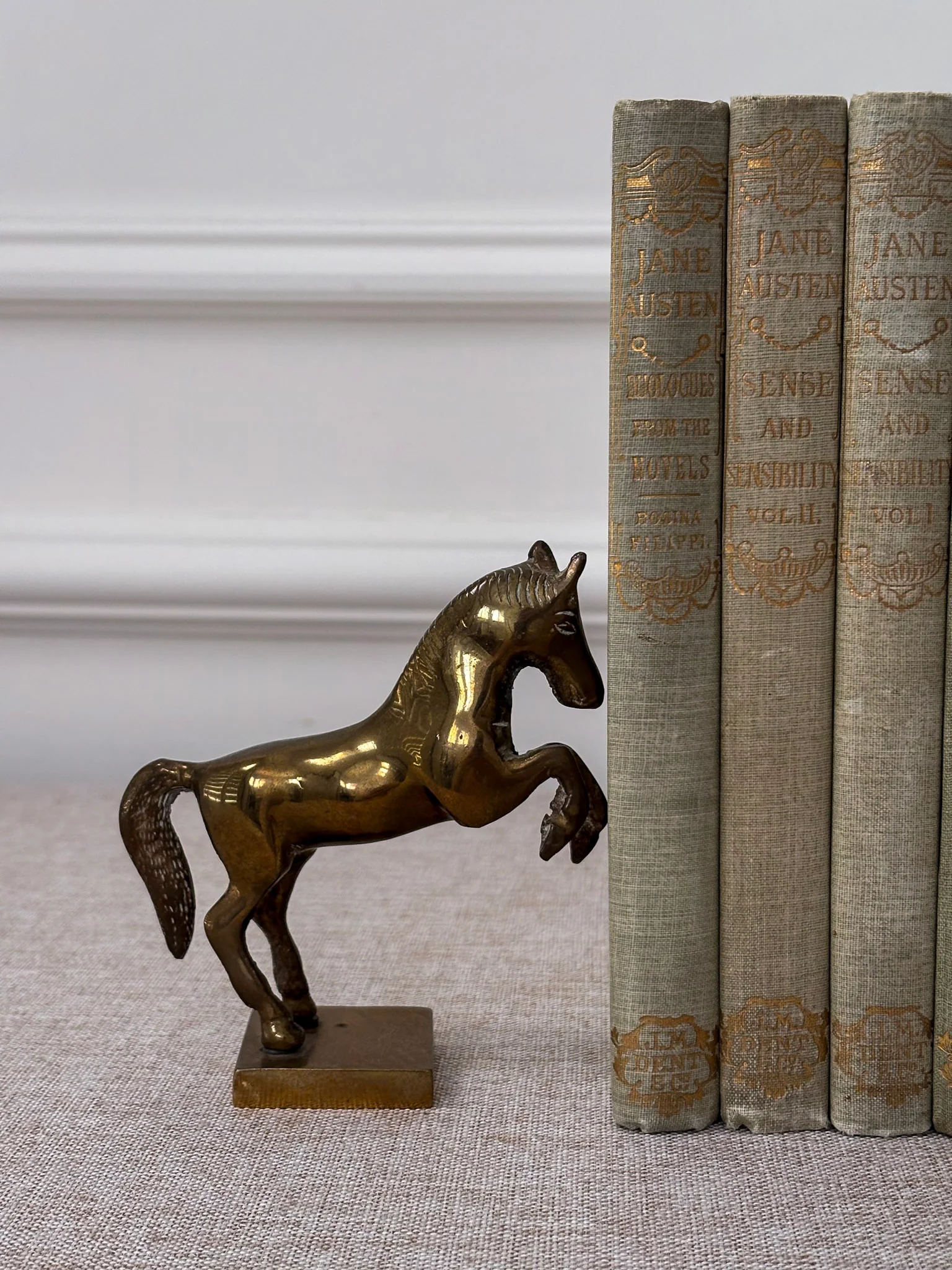 Vintage Brass Horse Bookends - Image 4