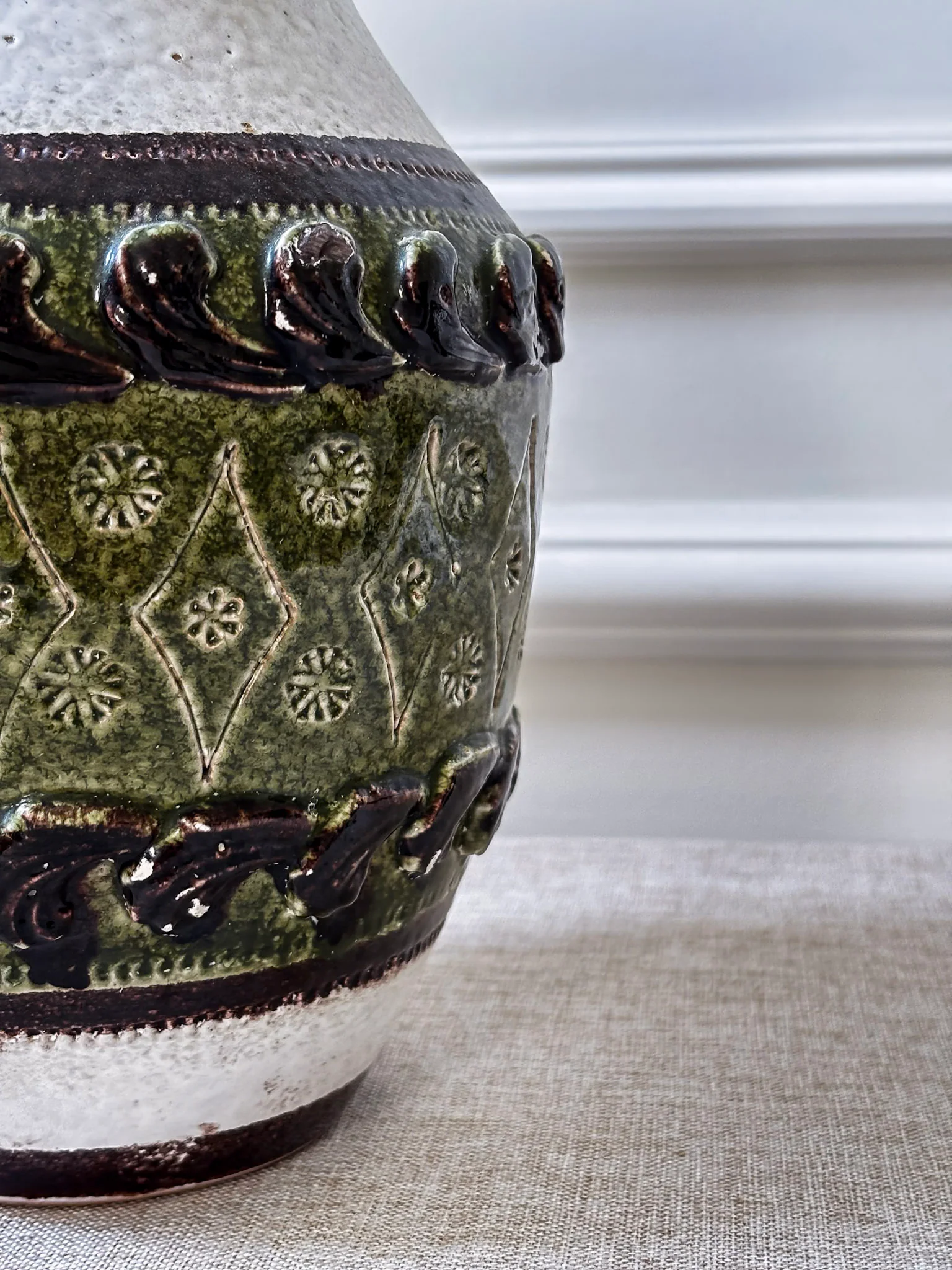Vintage Italian Ceramic Jug Vase Attributed to Nuovo Rinascimento | Mid Century Pottery - Image 11