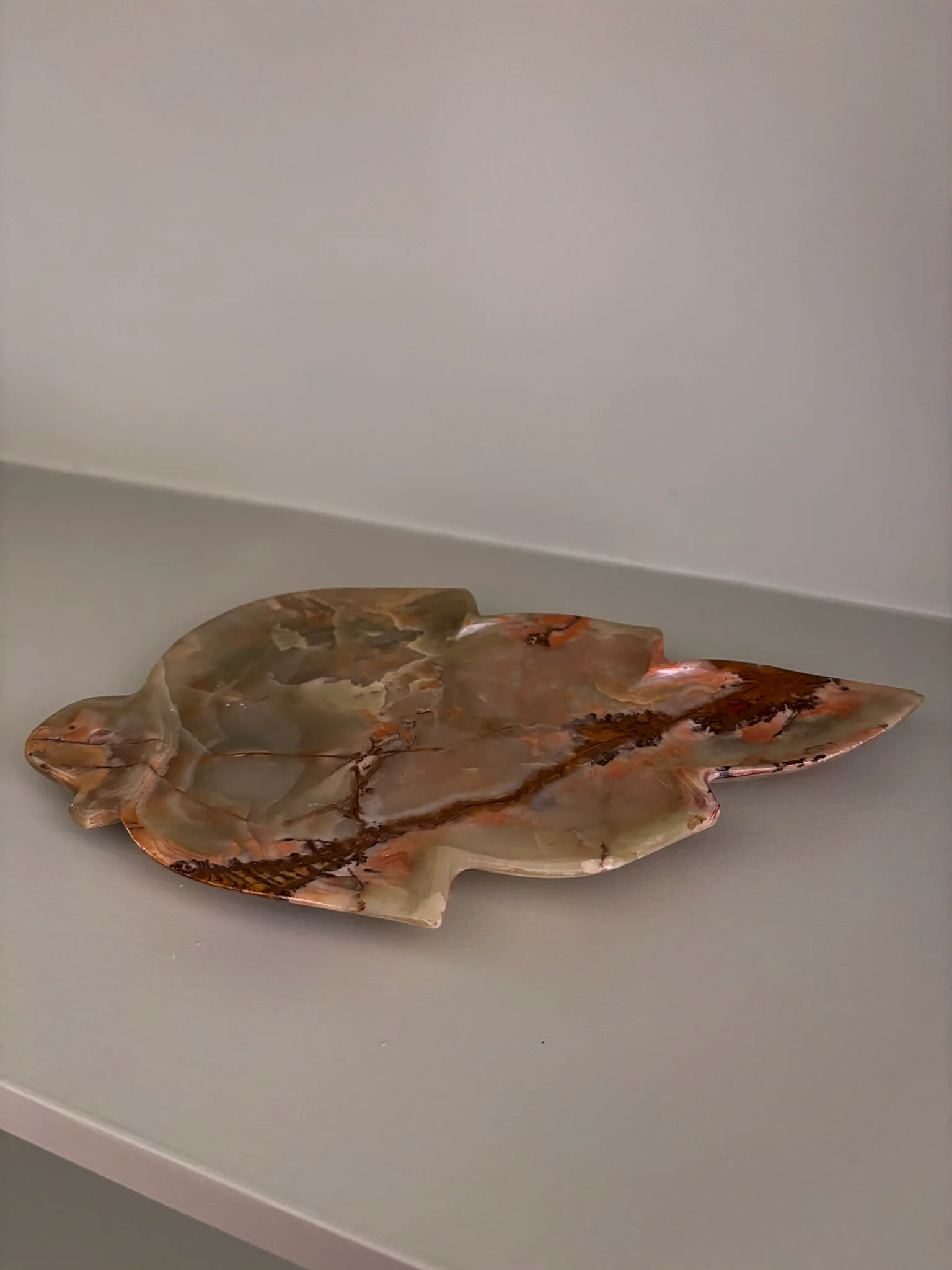 Onyx Leaf Incense Holder – Natural Stone Trinket Tray - Image 6