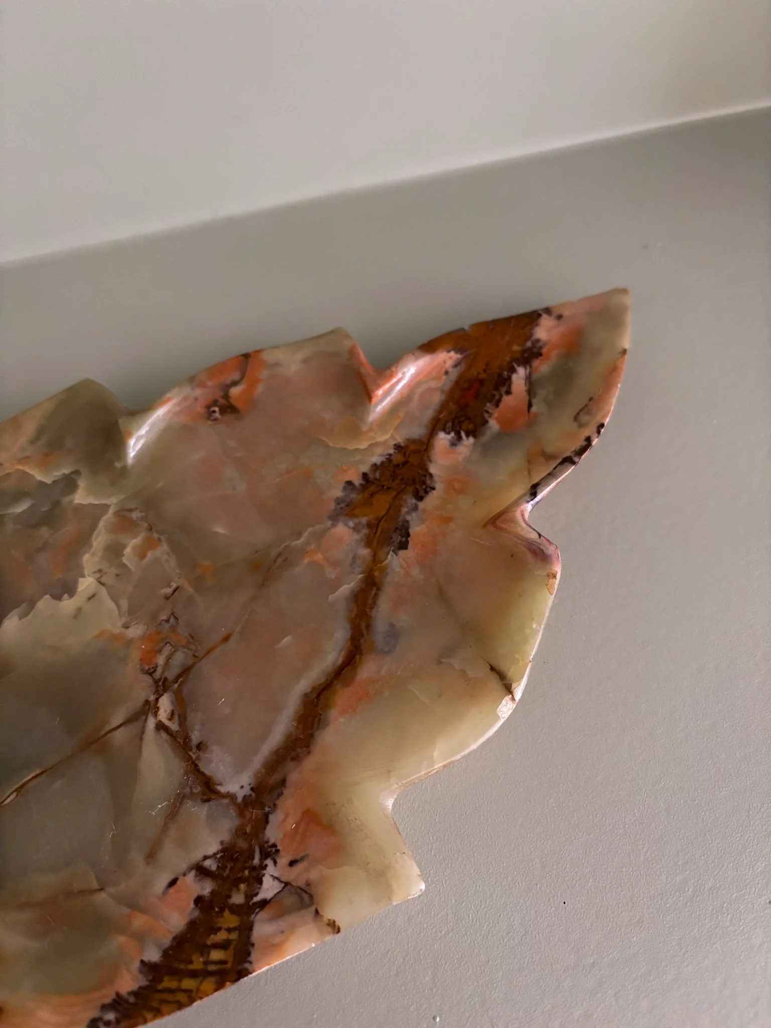 Onyx Leaf Incense Holder – Natural Stone Trinket Tray - Image 8