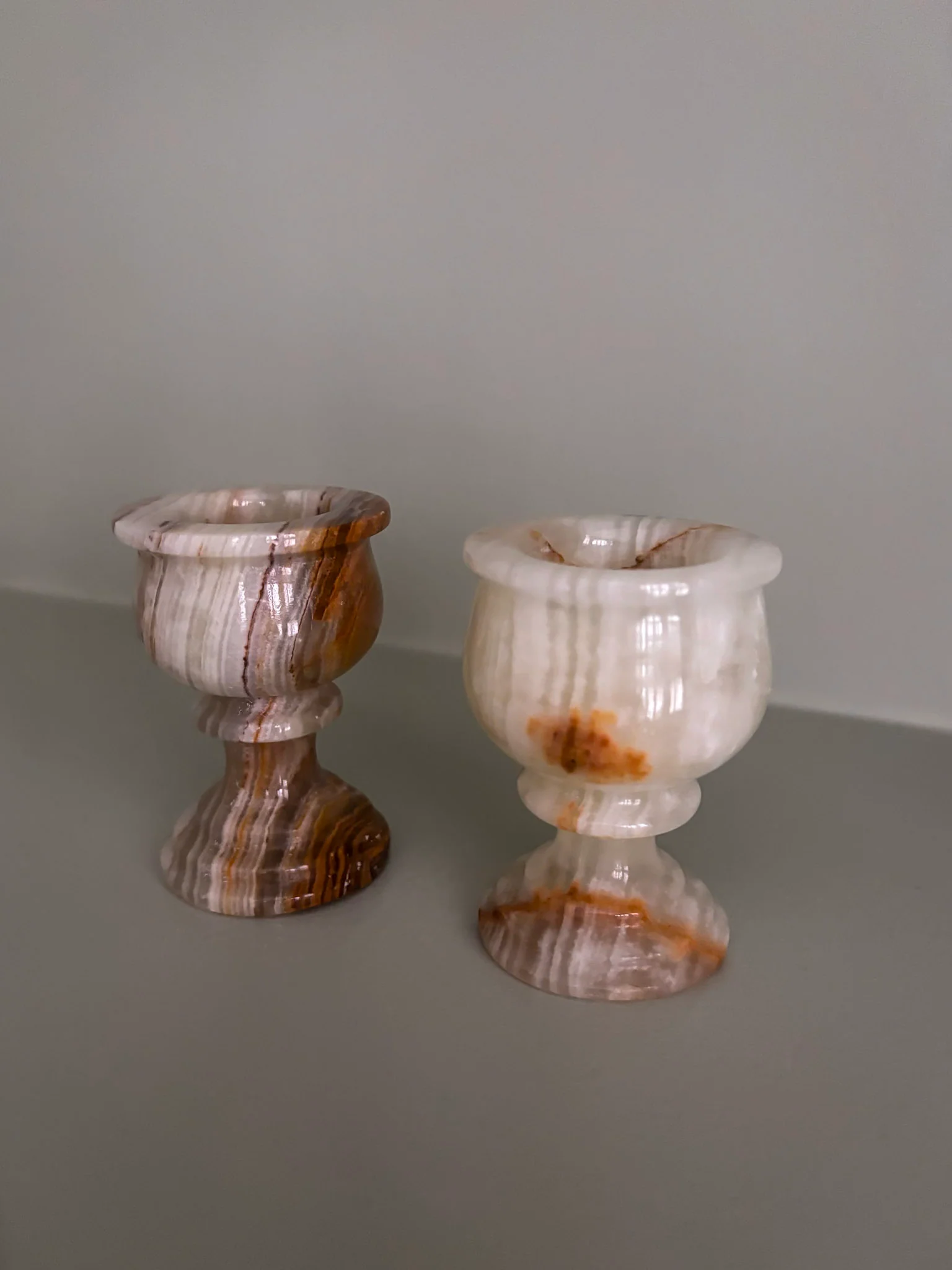 Vintage Onyx Mini Pedestal Tealight Holders - Image 11