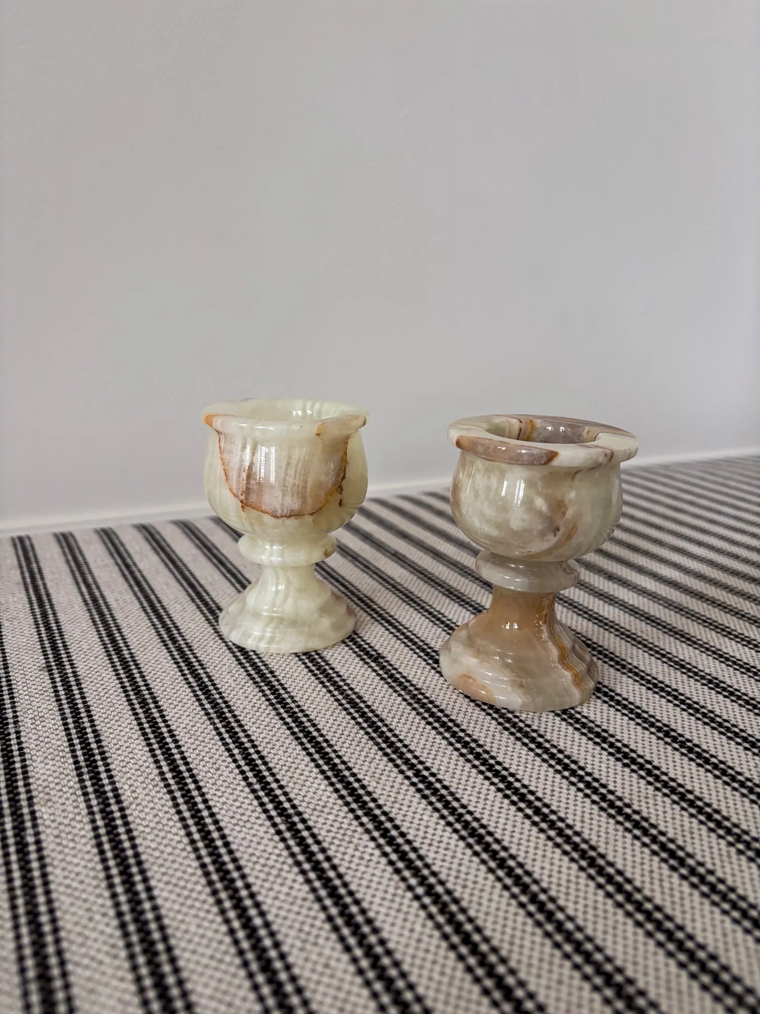 Vintage Onyx Mini Pedestal Tealight Holders - Image 5