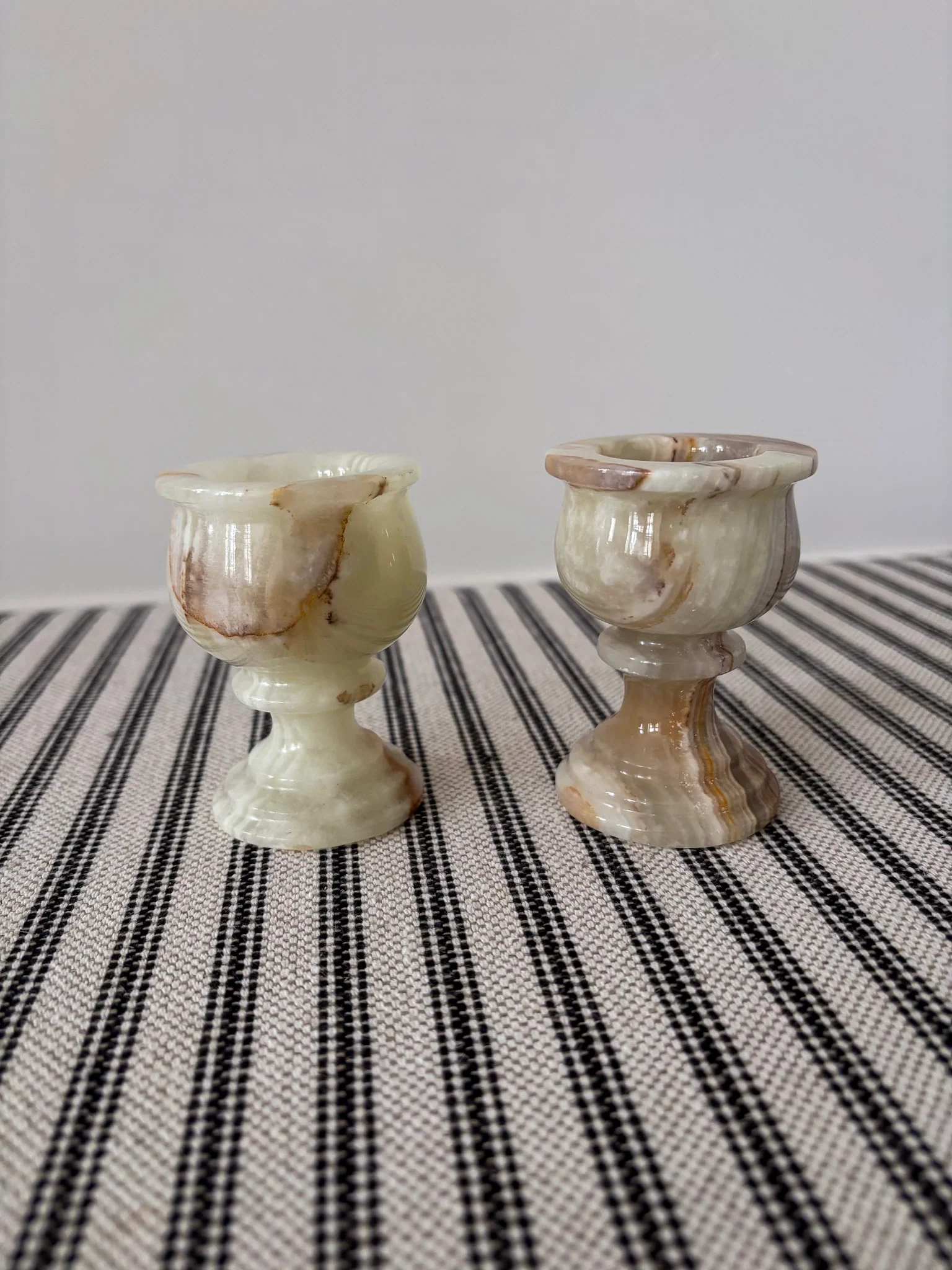 Vintage Onyx Mini Pedestal Tealight Holders - Image 9