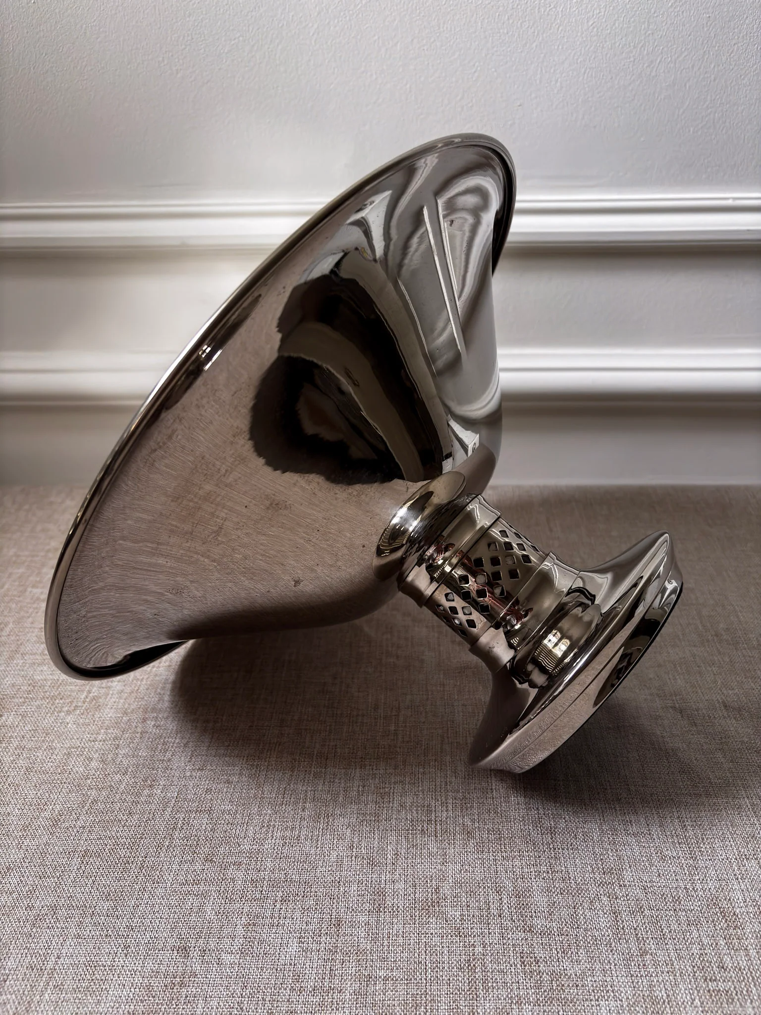 Vintage Silver Pedestal Bowl | Modernist Silver Centrepiece Bowl - Image 4