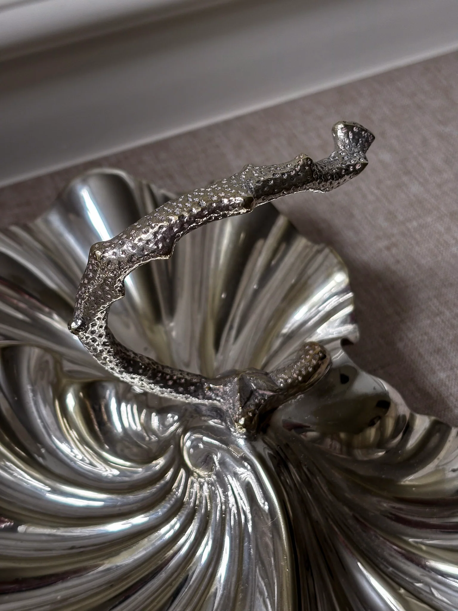 Vintage D&A EPNS Silver Plated Shell Dish | Sculptural Italian Centrepiece Bowl - Image 10