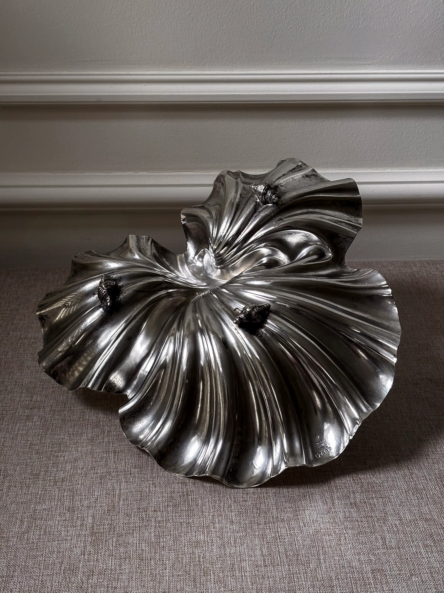 Vintage D&A EPNS Silver Plated Shell Dish | Sculptural Italian Centrepiece Bowl - Image 5