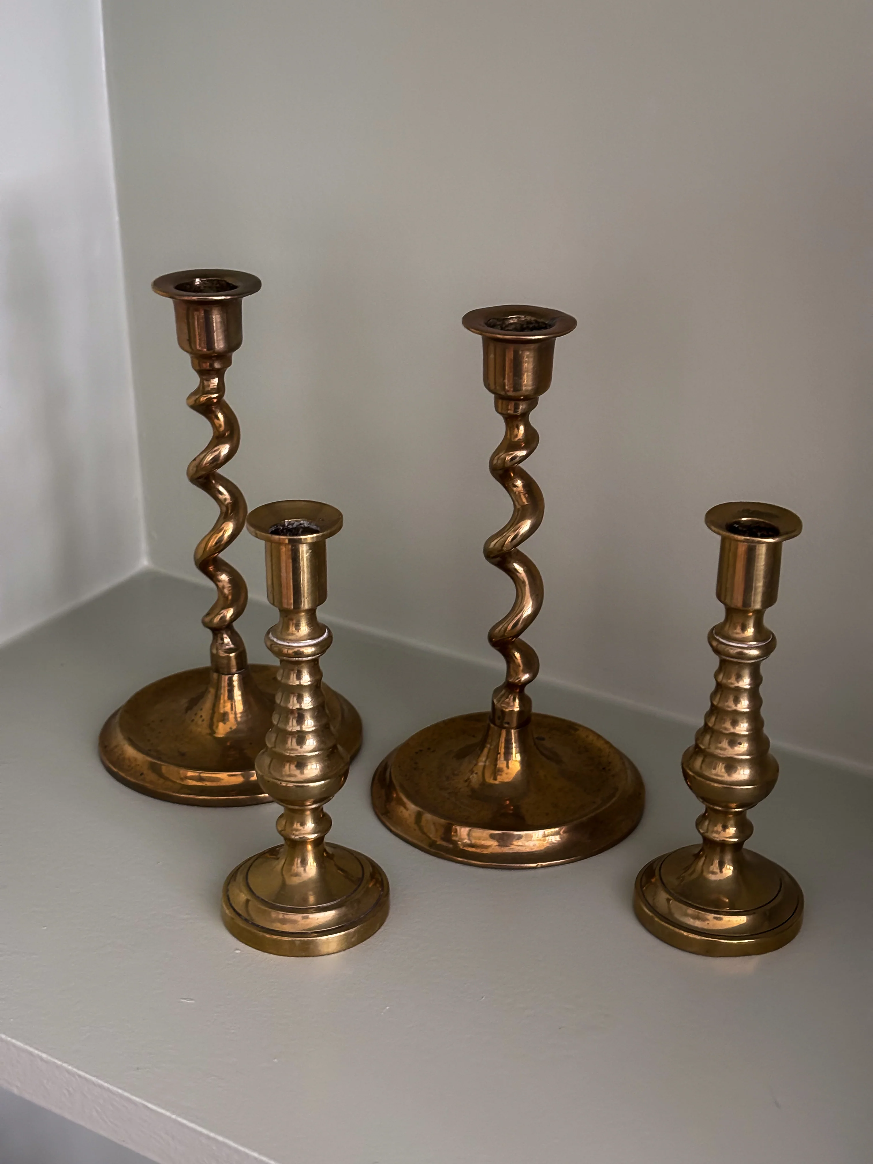 “Twirl” Brass Candlesticks - Image 3