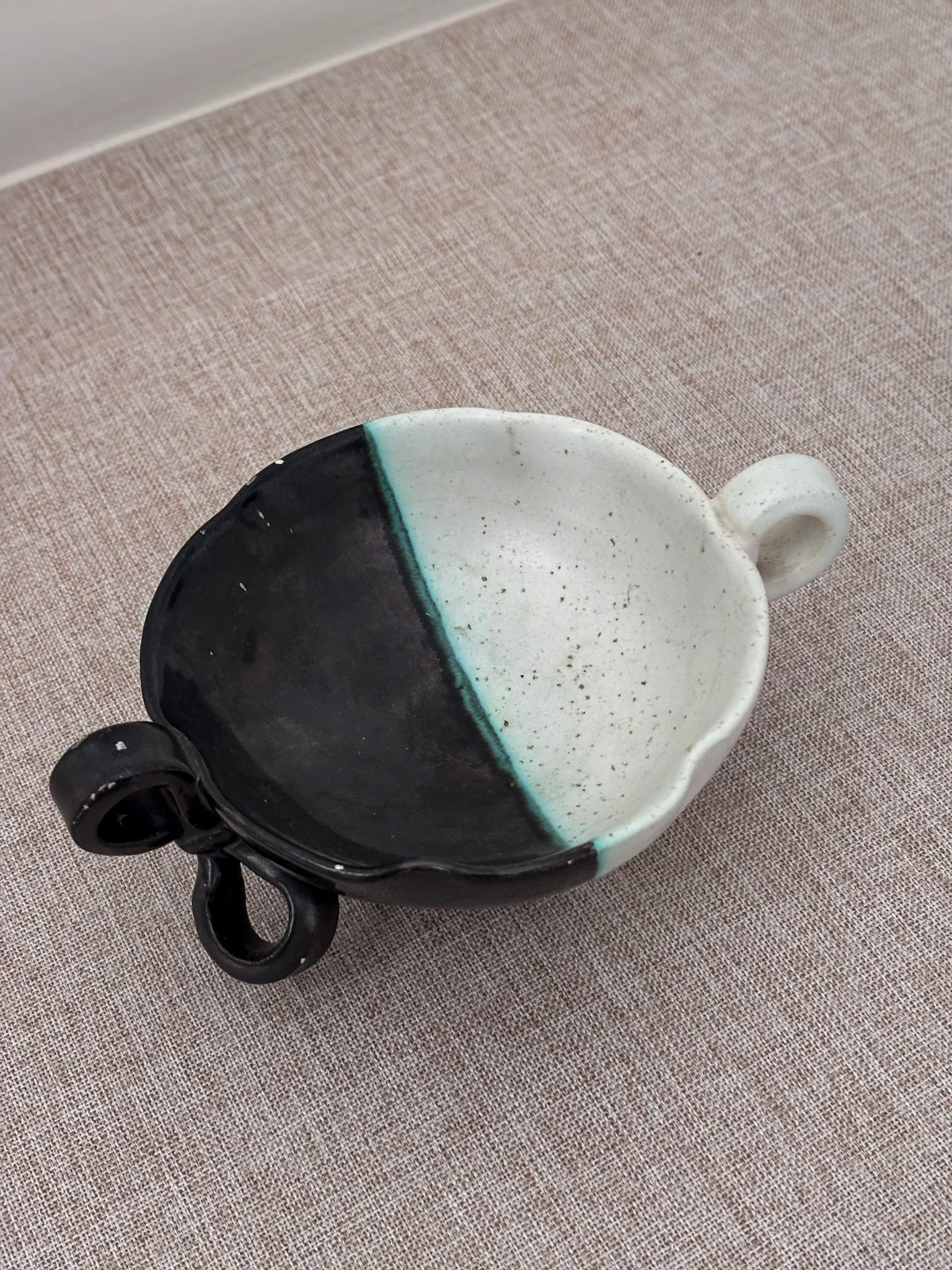 Vintage Vallauris Ceramic Bowl | Black & White Sculptural French Pottery - Image 10
