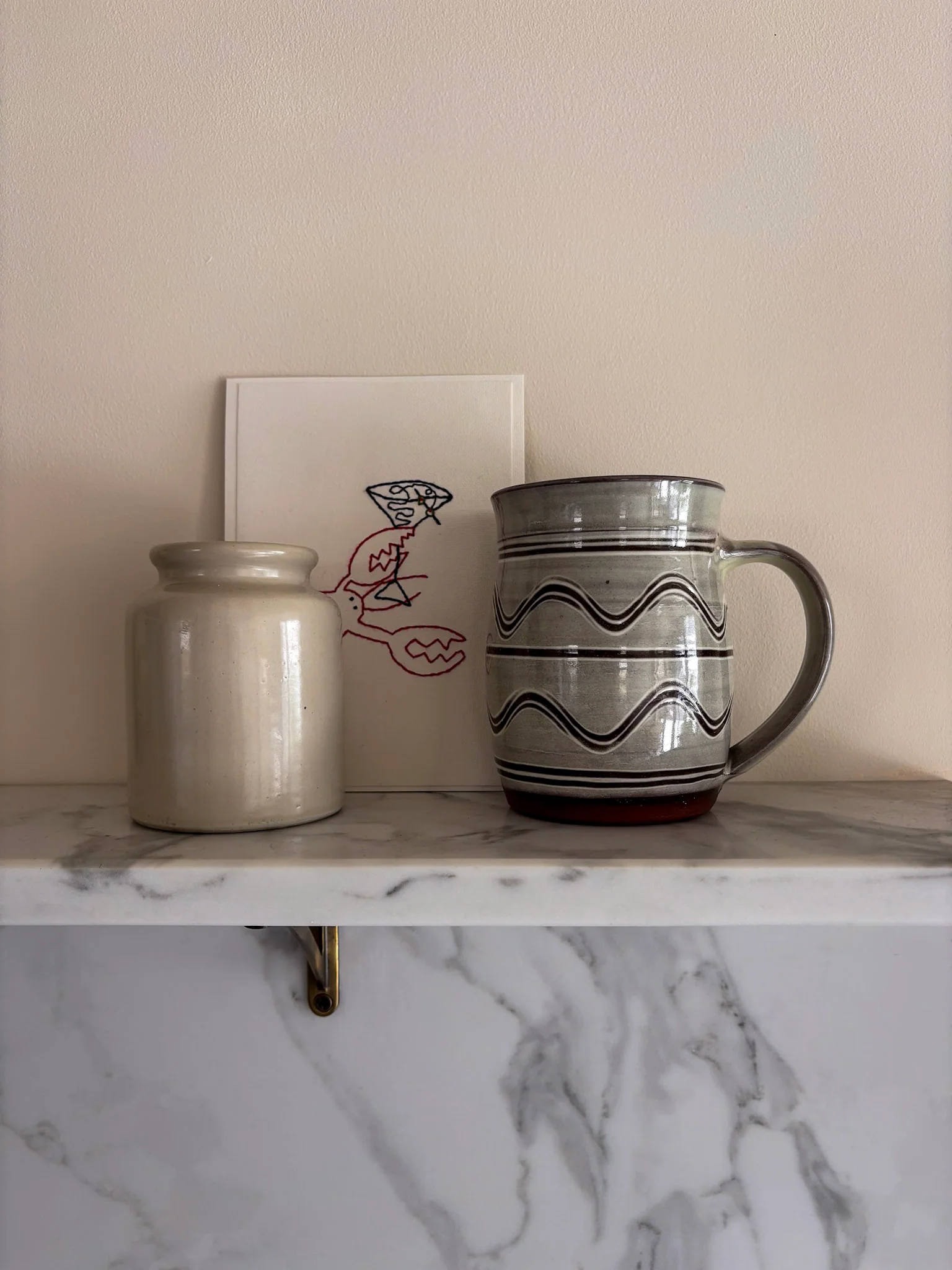 Wavy Studio Pottery Mug by John Solly - Image 5