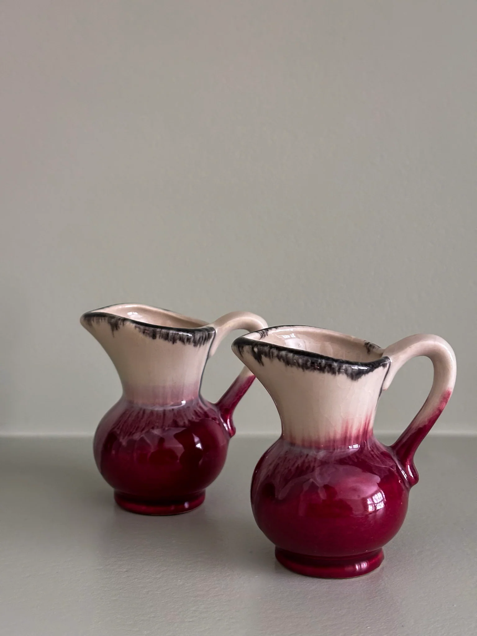 West German Drip-Glaze Ceramic Vessel Matchstick Holder - Image 3