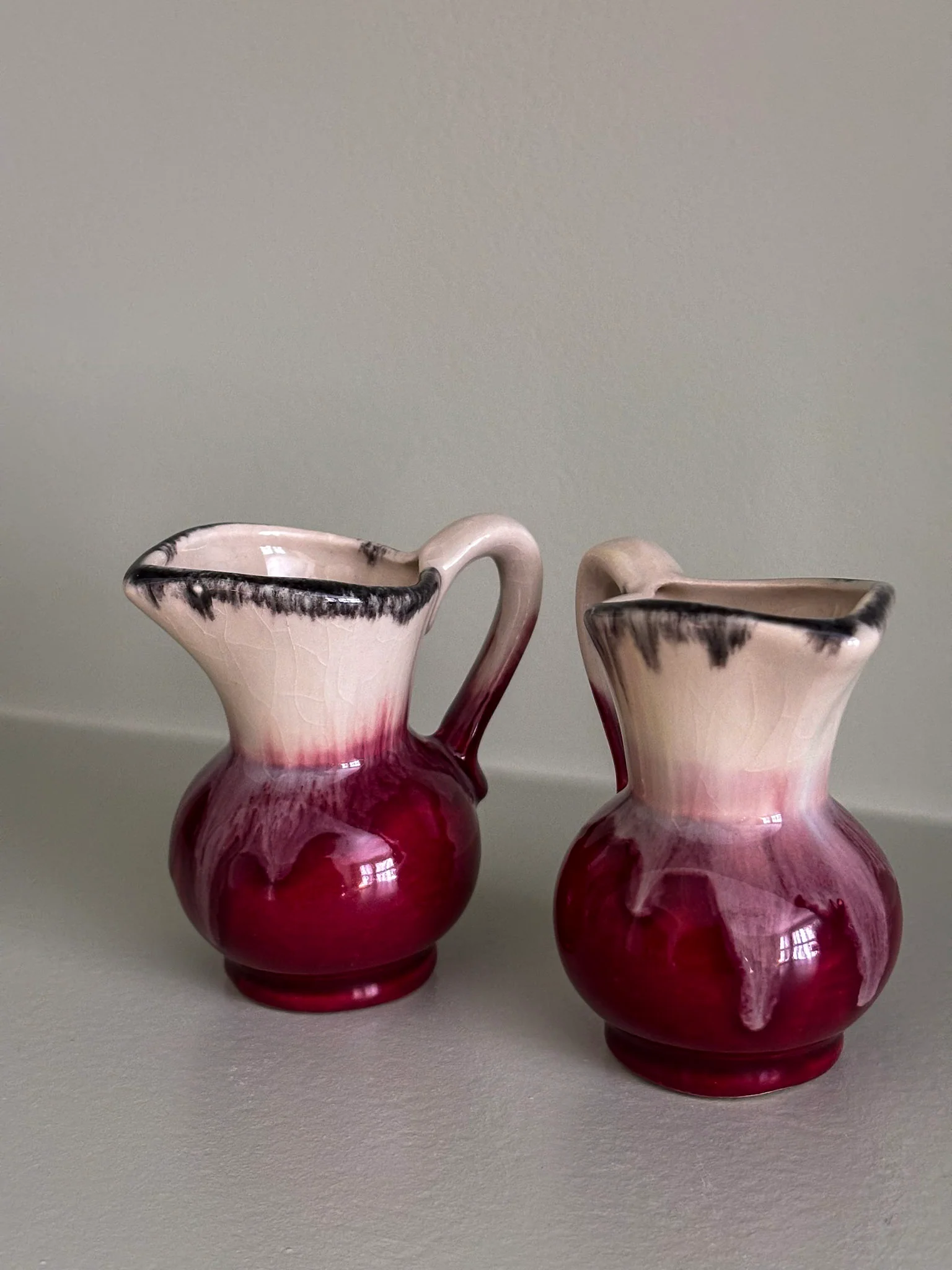 West German Drip-Glaze Ceramic Vessel Matchstick Holder - Image 8